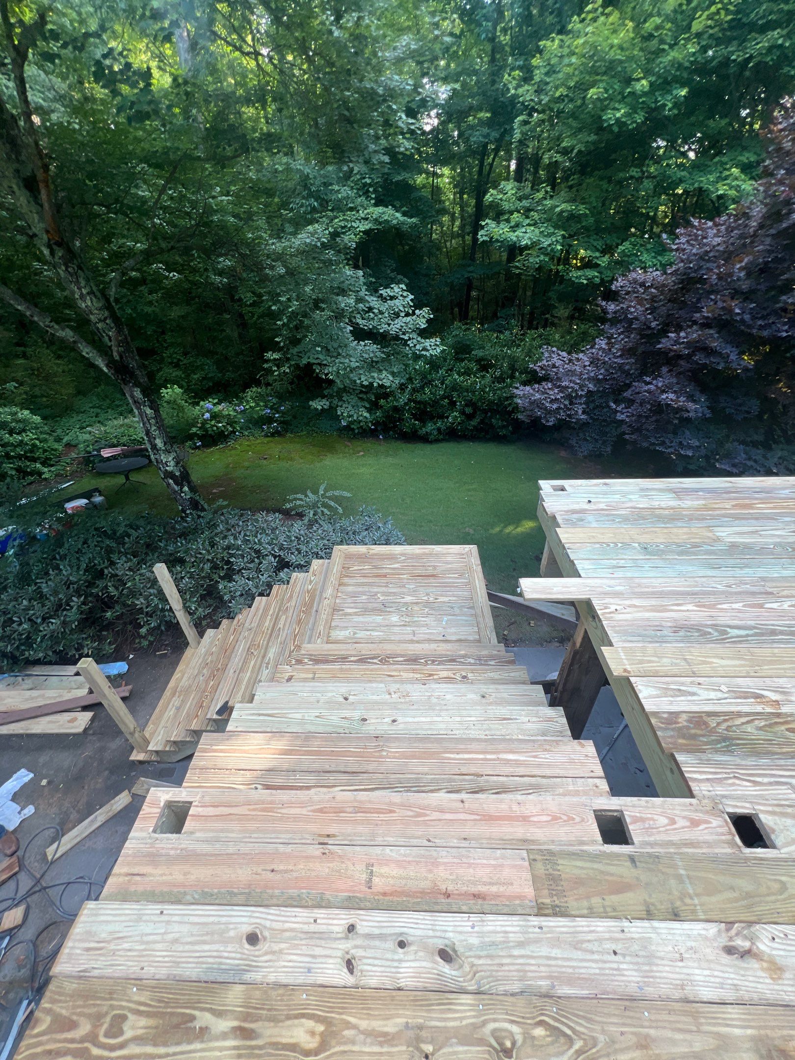Pressure-Treated Wood Deck Replacement and Staircase Installation in Kennesaw by Swift Home Renovations