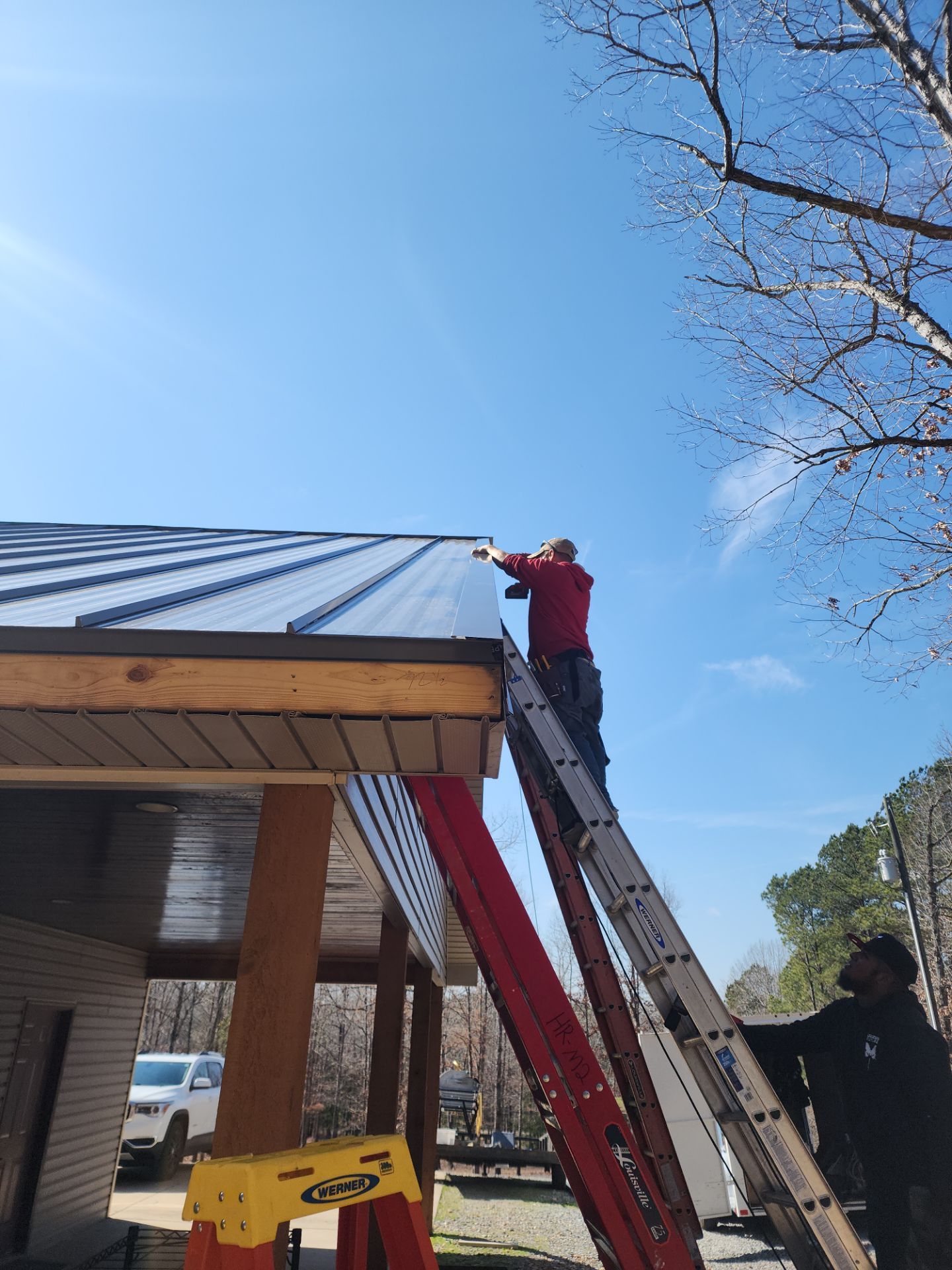 Residential Metal Roof Replacement using Reed's Metals: 26 GA. Standing Seam: Charcoal Grey by Hostetler Roofing