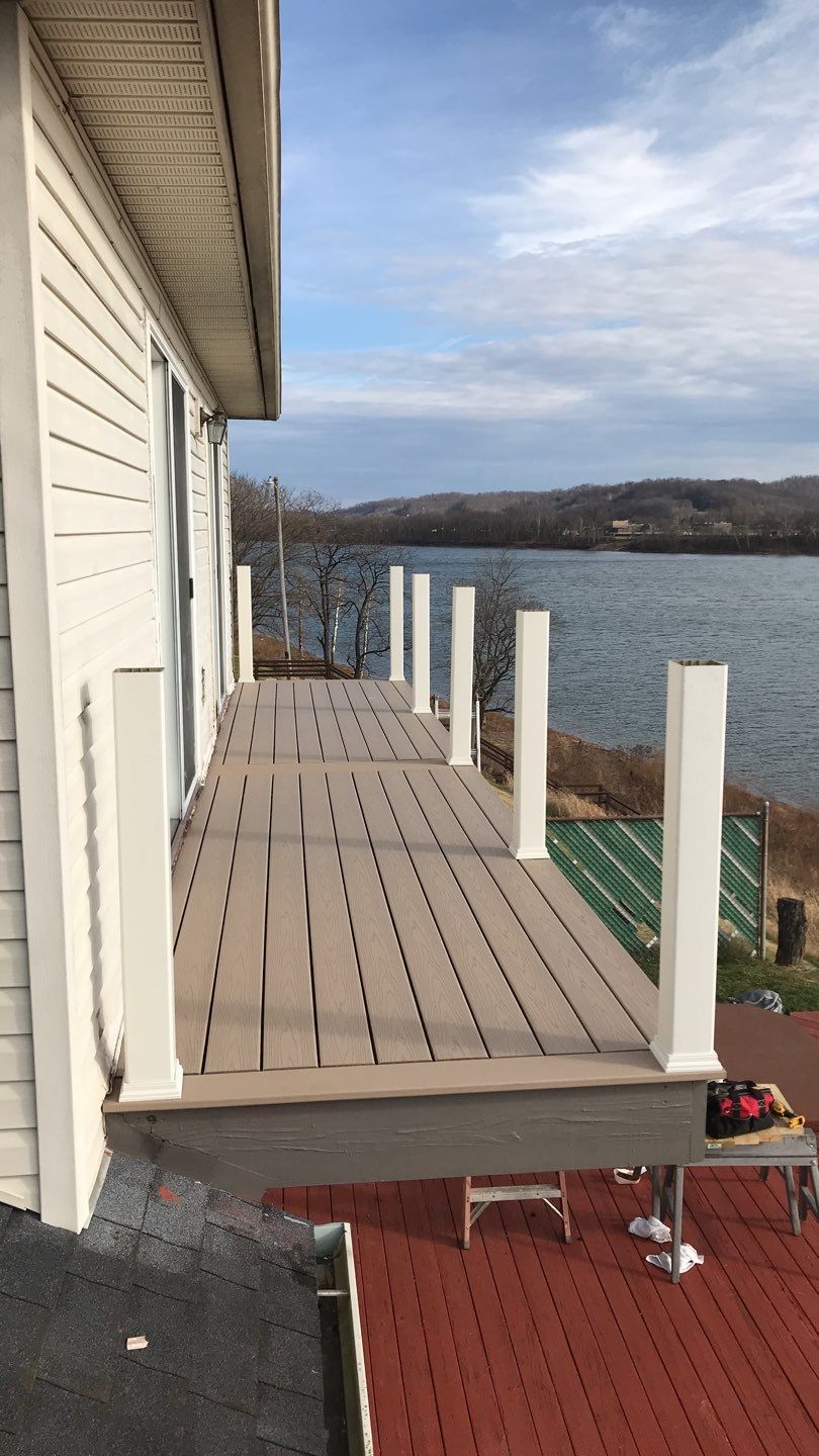 Deck Refurbush and Door Replacement using Trex Decking and Railing. Polaris Patio Doors by Secure Construction Company Inc