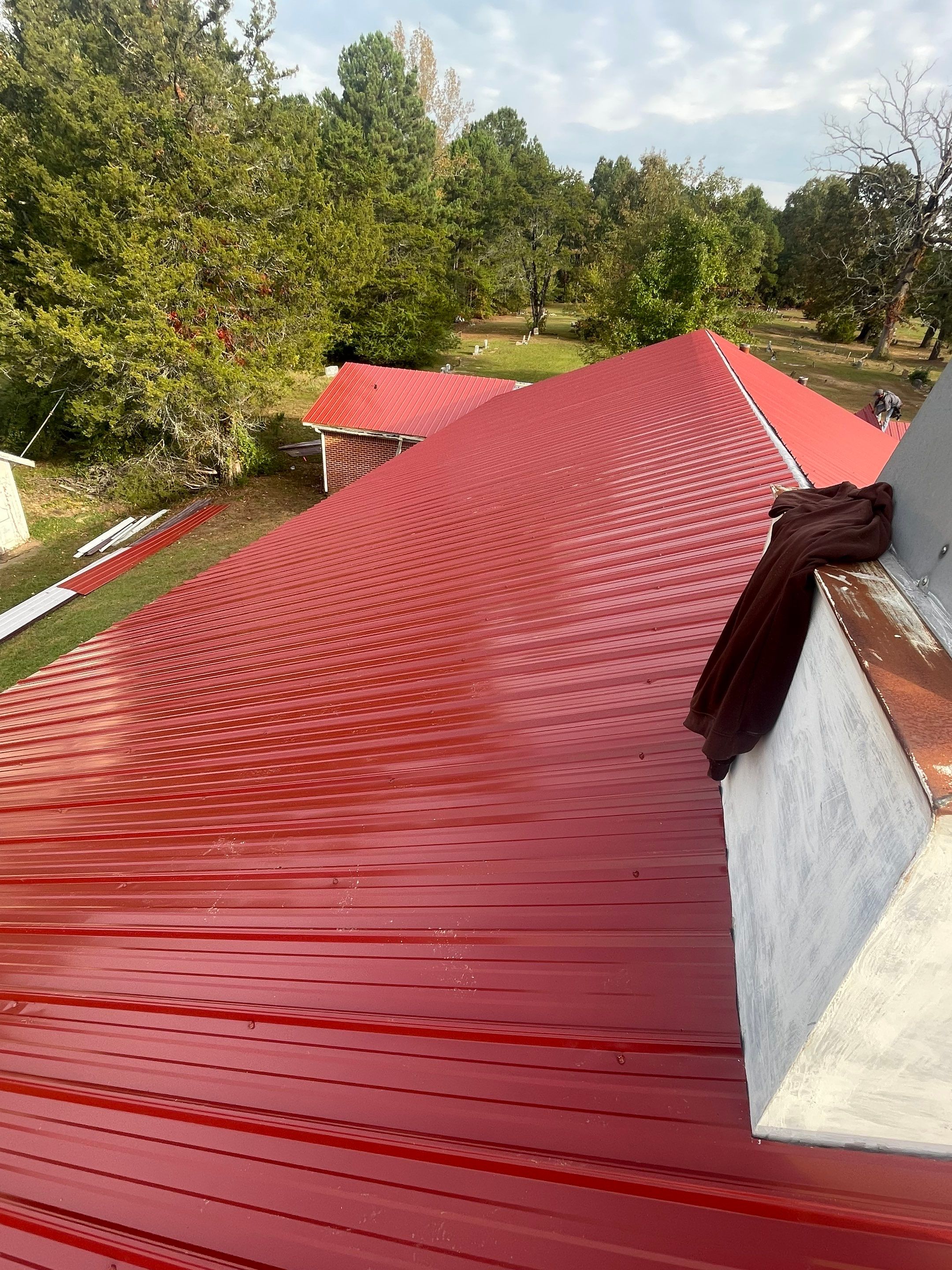 Residential Metal Roof Replacement using Reed's Metals: 26 GA. Colored Residential Metal Panels (Barn Red) by Hostetler Roofing