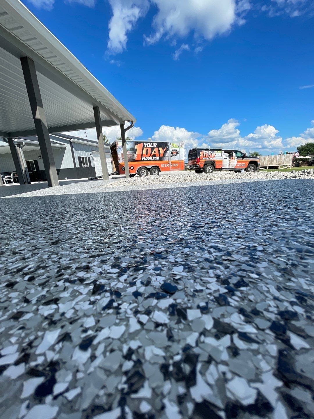 Patio Installation using Domino by Your1DayFloor.com