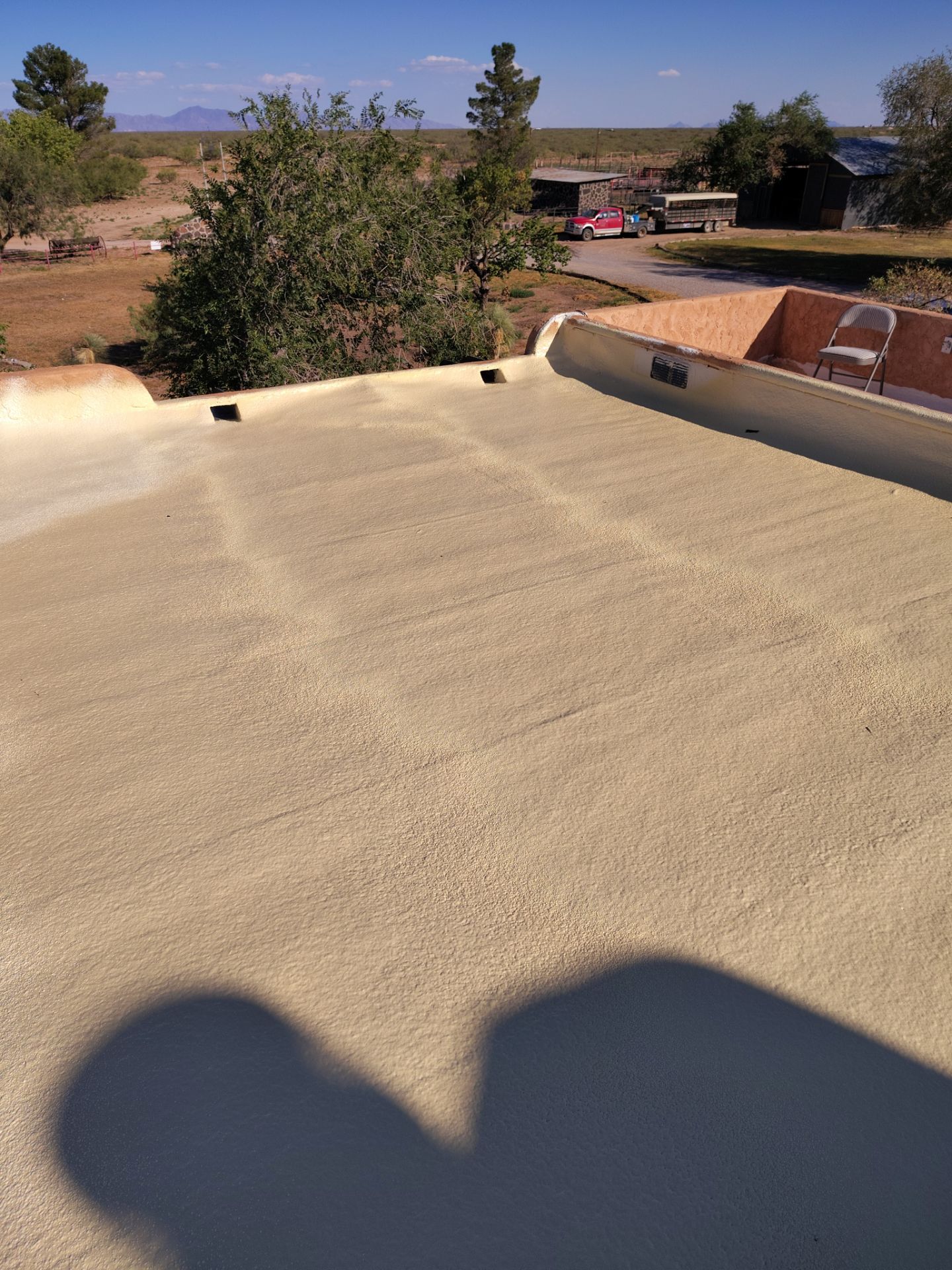 Residential roof application by SPF Services 