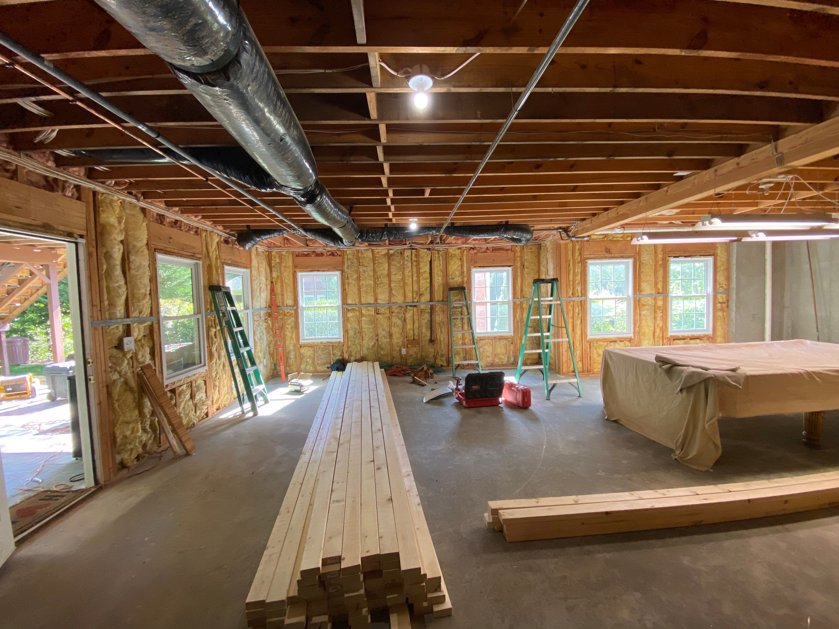 Marietta Basement Remodeling Featuring Custom Wet Bar and Marble Shower by Swift Home Renovations