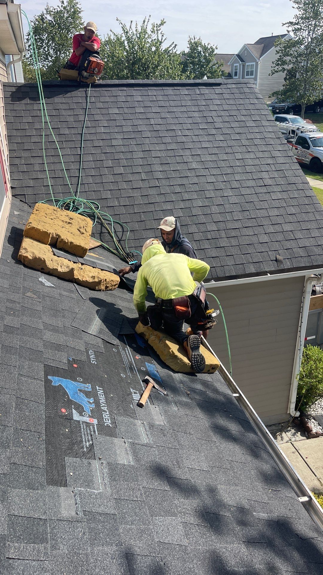 Roof replacement and interior repair by hail damage by Just Brilliant Restoration JBR