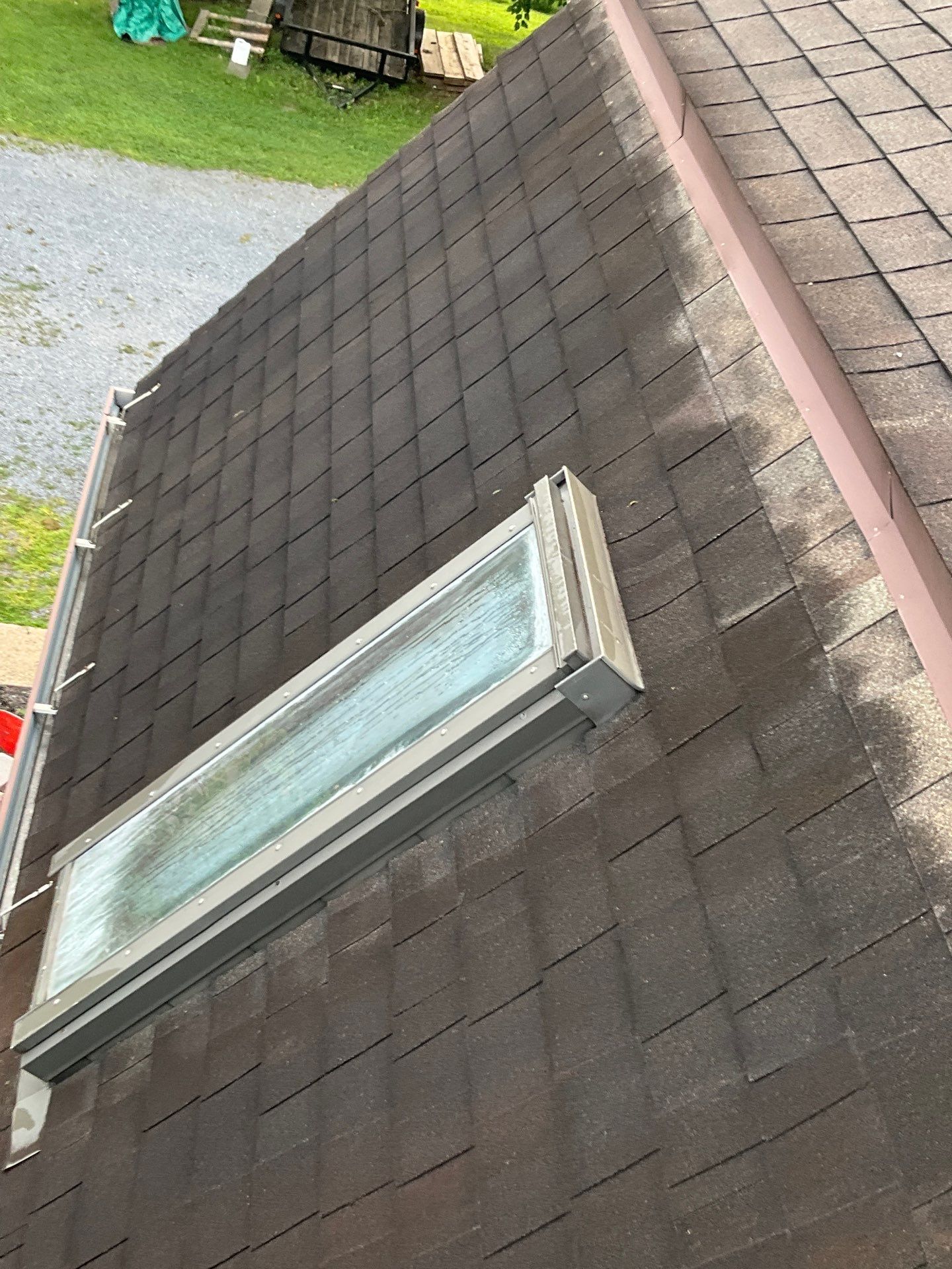 Textured Bronze ABM Metal Roof and Skylight Installation in Halifax by Esh Builders