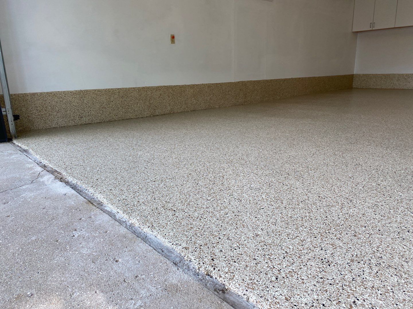 Garage Floor and Patio using Driftwood by Your1DayFloor.com