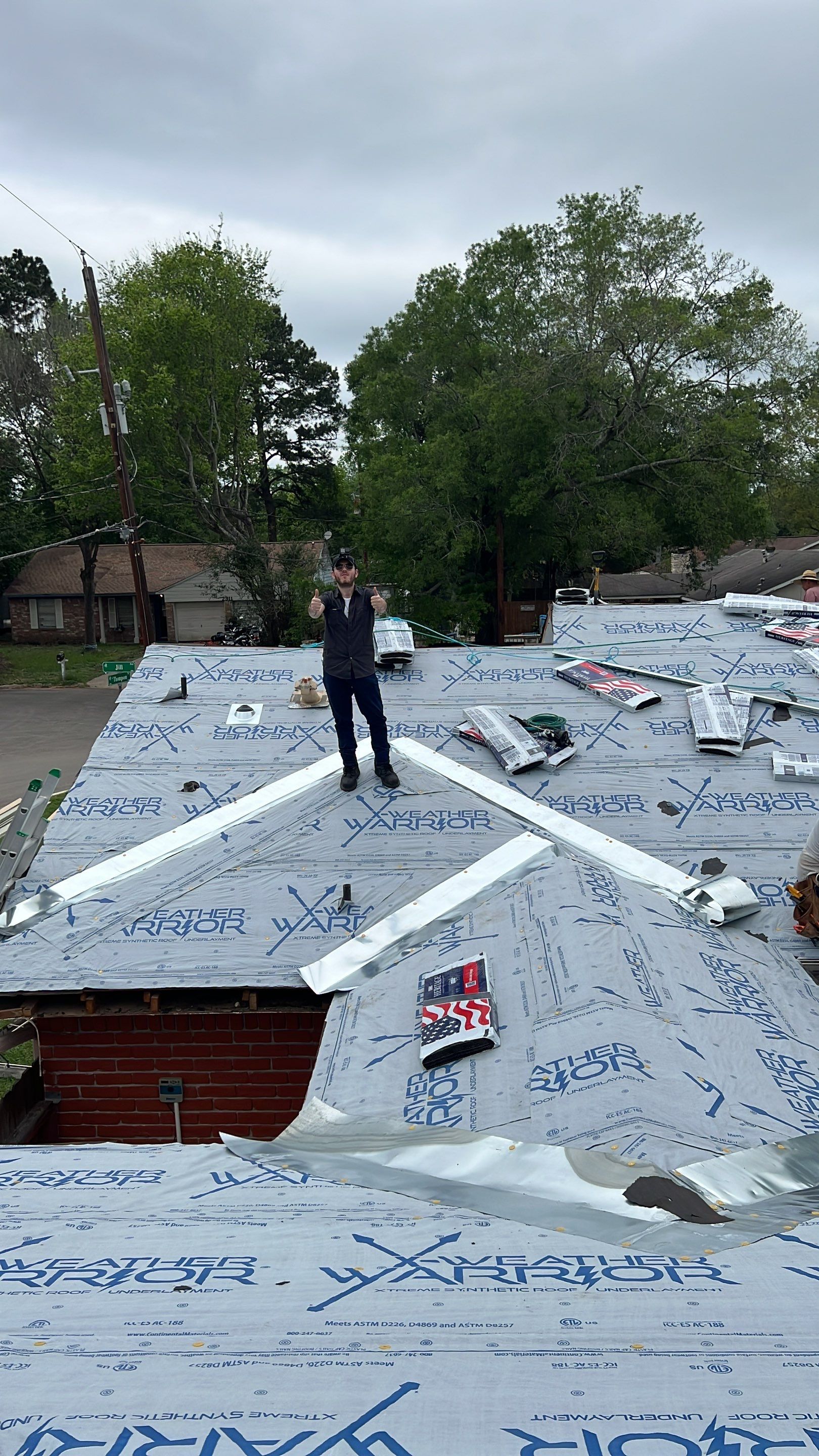 Full Roof Replacement on Brick Ranch — Conroe, TX by PL Roofing & SB Roofing, LLC.