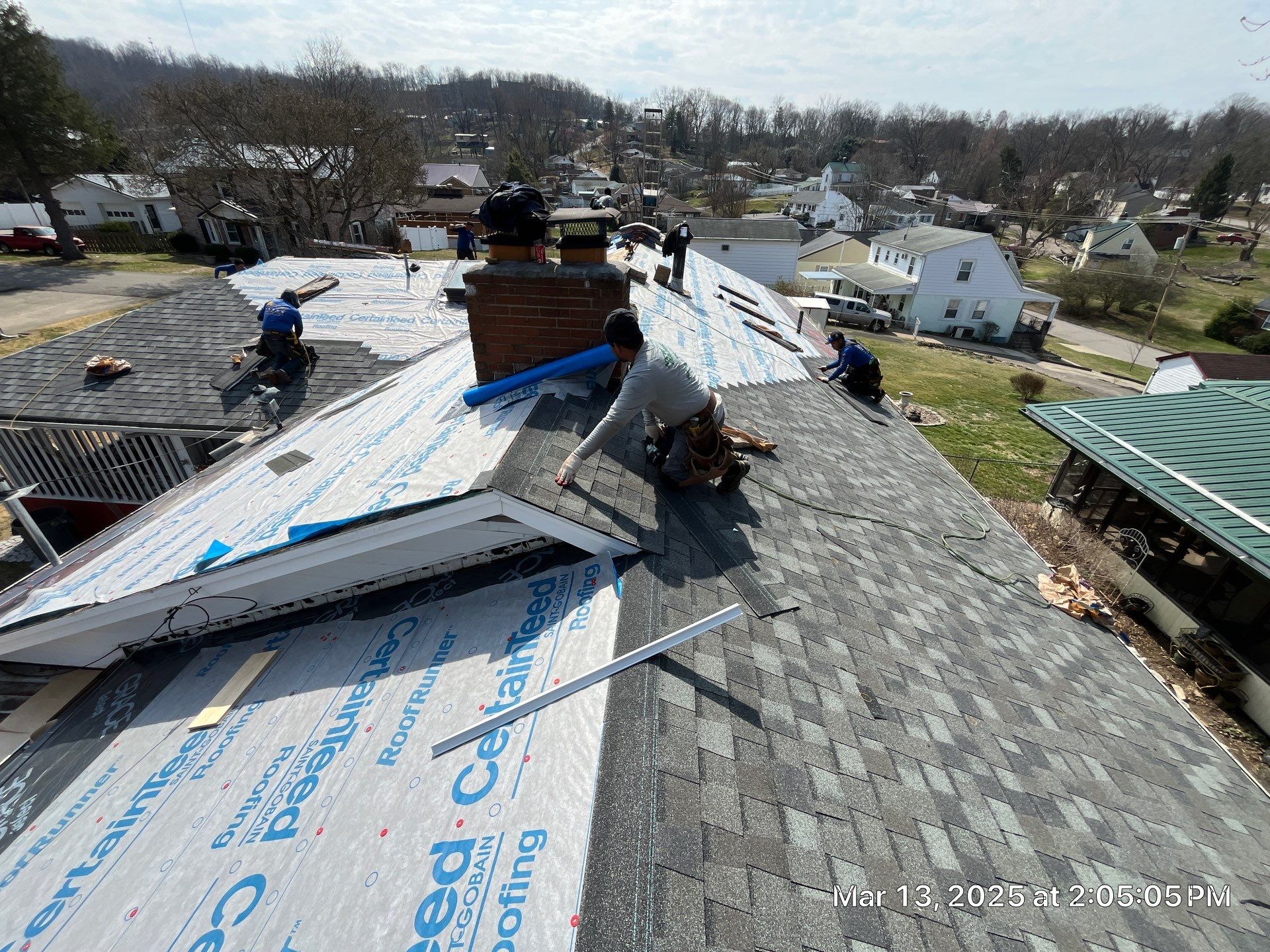 Residential Roofing Installation using Certainteed Landmark Pro Shingles by Fahey Roofing + Contracting