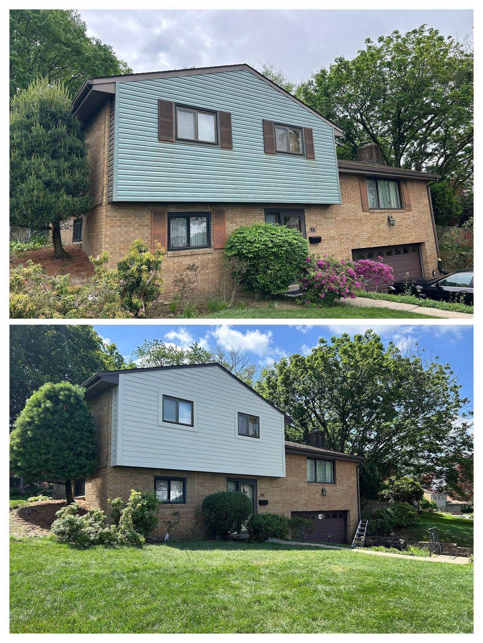 Horizontal Vinyl Siding Installation for Pittsburgh Split-Level Residence by Ideal Siding Pittsburgh