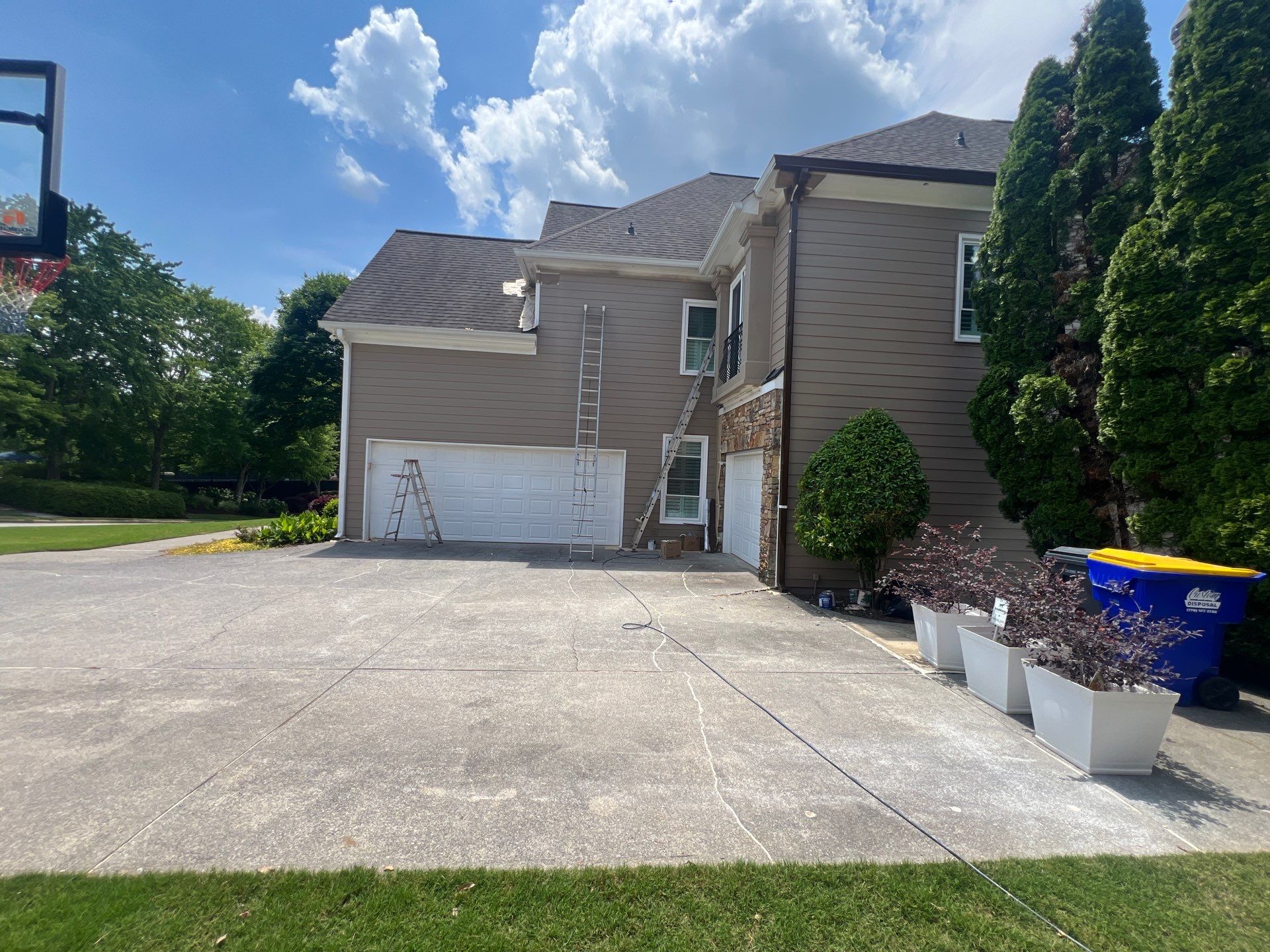 Full Exterior Siding Replacement and Stone Veneer Installation in Roswell by Swift Home Renovations