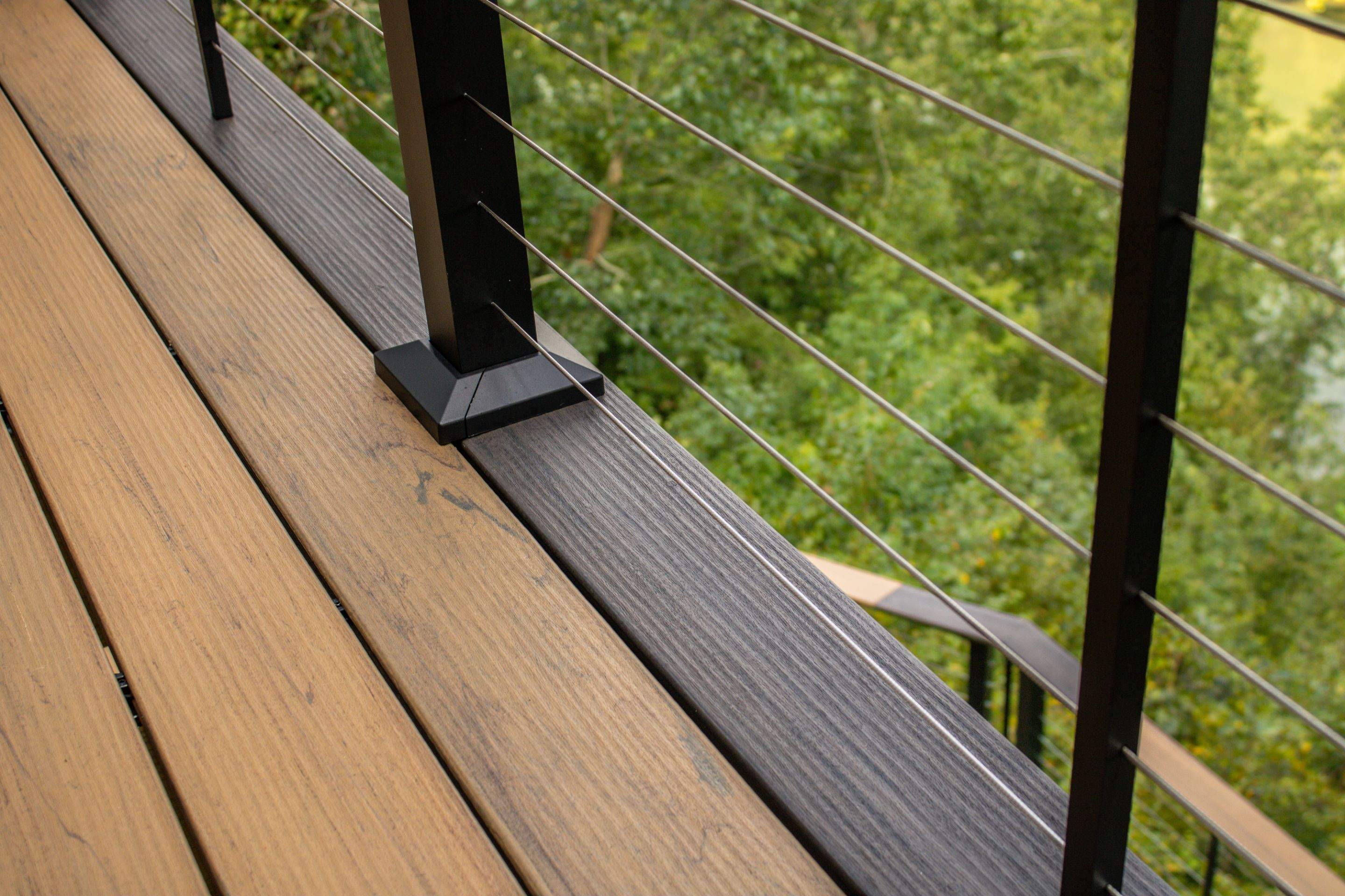 TimberTech Deck Replacement with Metal Cable Railing in Atlanta, GA by Nelson Exteriors