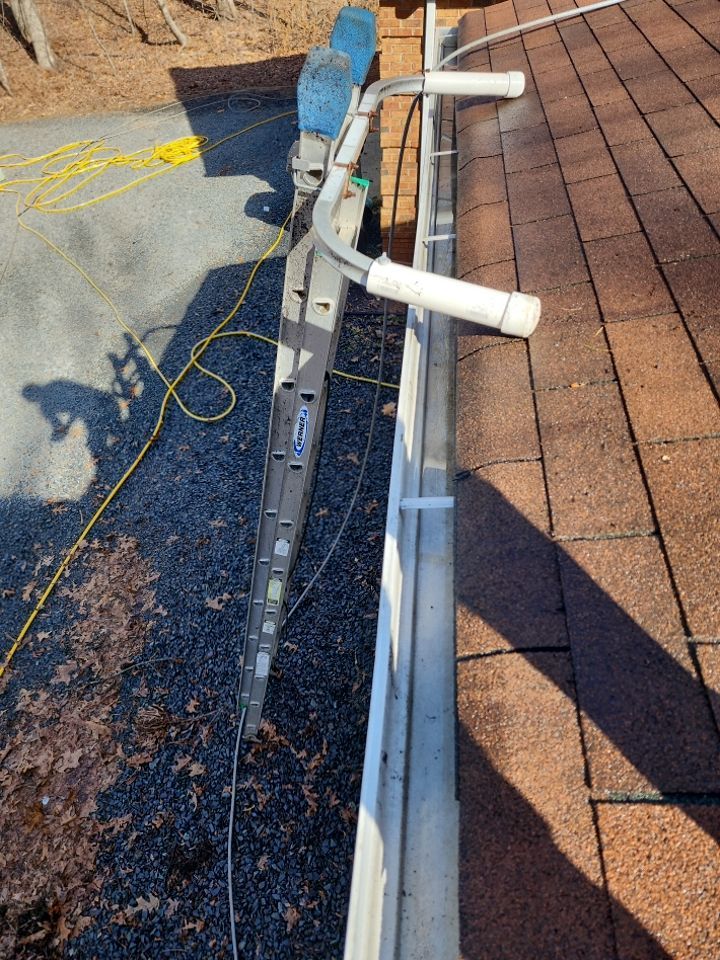 Gutter and Roof cleaning using cleaner by G&H Home Tech Pros LLC