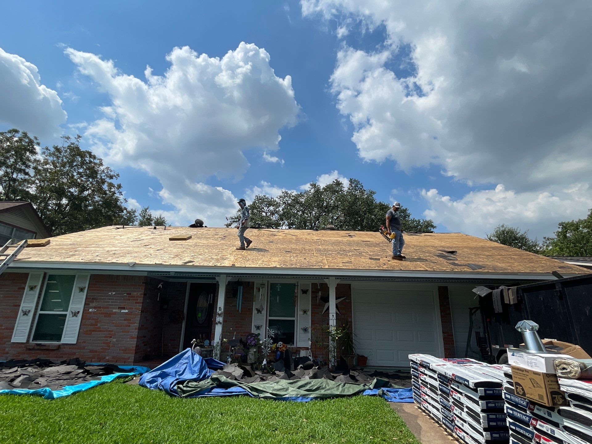 Residential Roofing Installation using Tamko Heritage® Series Rustic Black by CAP Roofing and Construction LLC