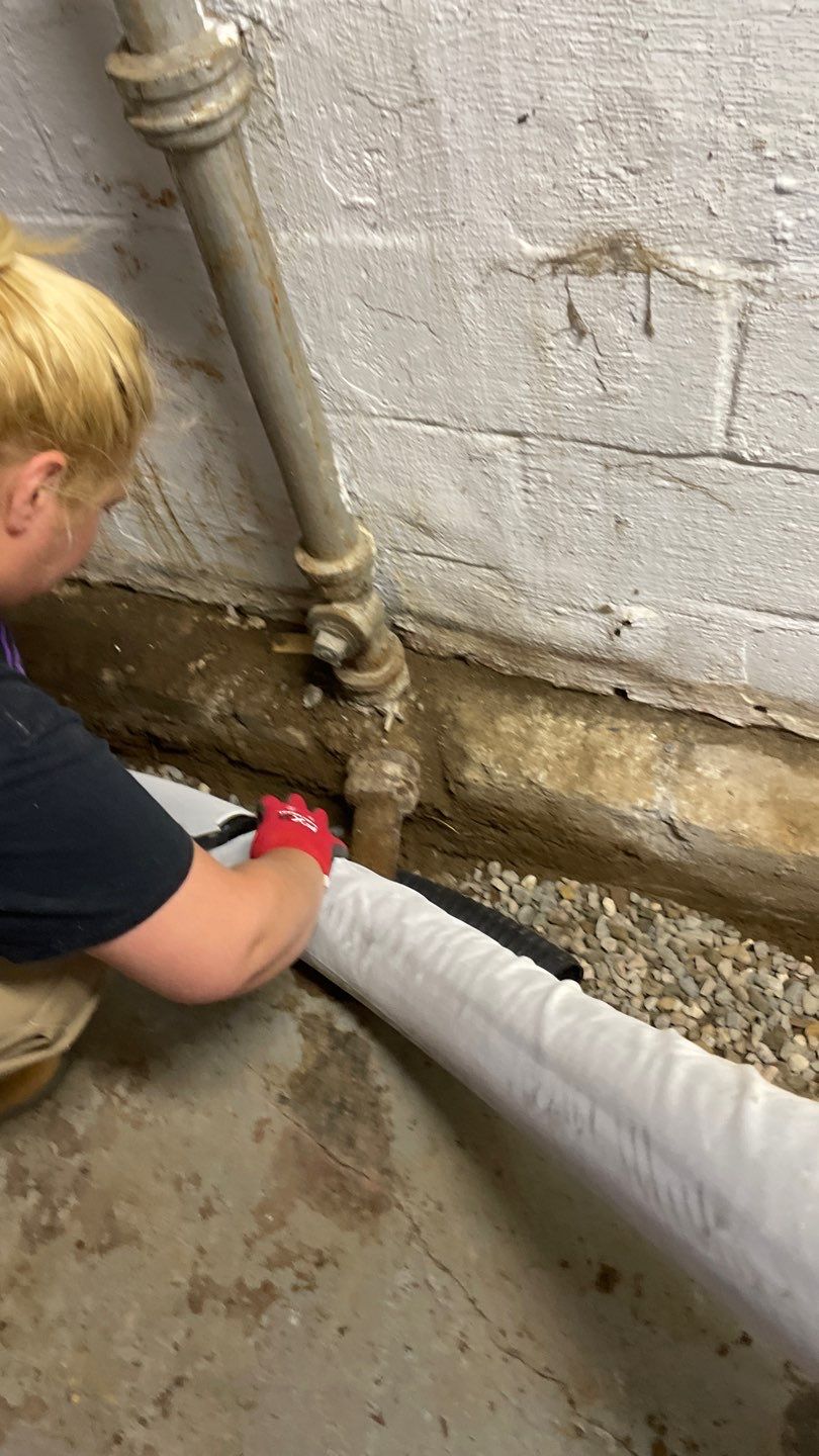 Interior Drain Tile & Yard French Drain in St. Paul, MN by Waterproofing Northeast
