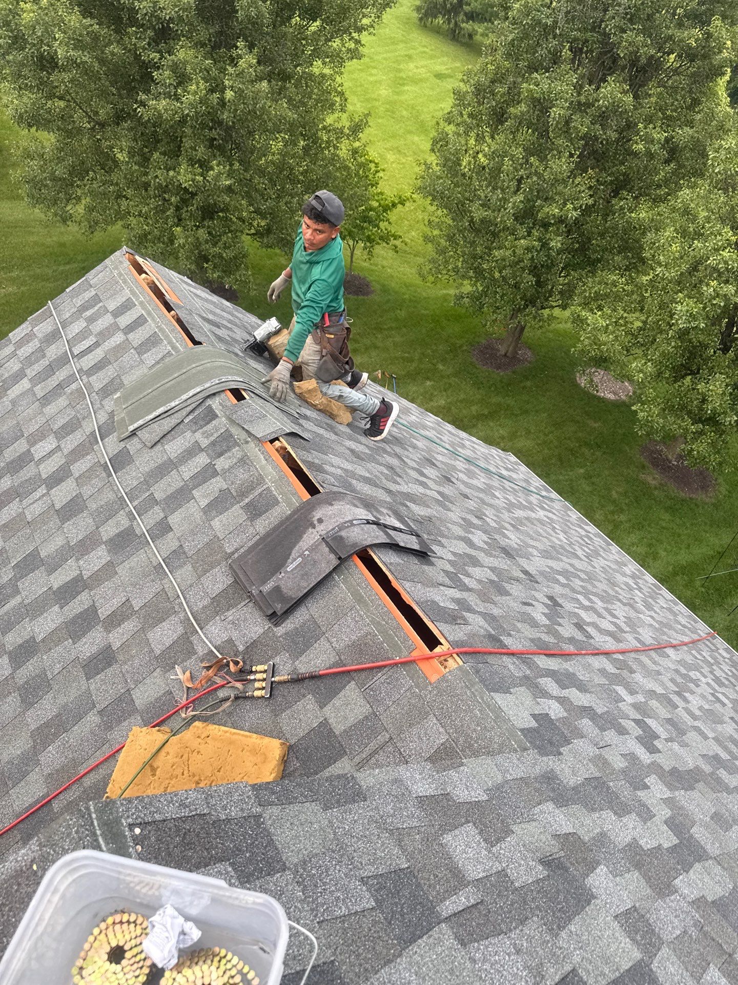 Residential Roofing Installation using GAF Timberline HDZ Mission Brown by Rainstoppers Roofing