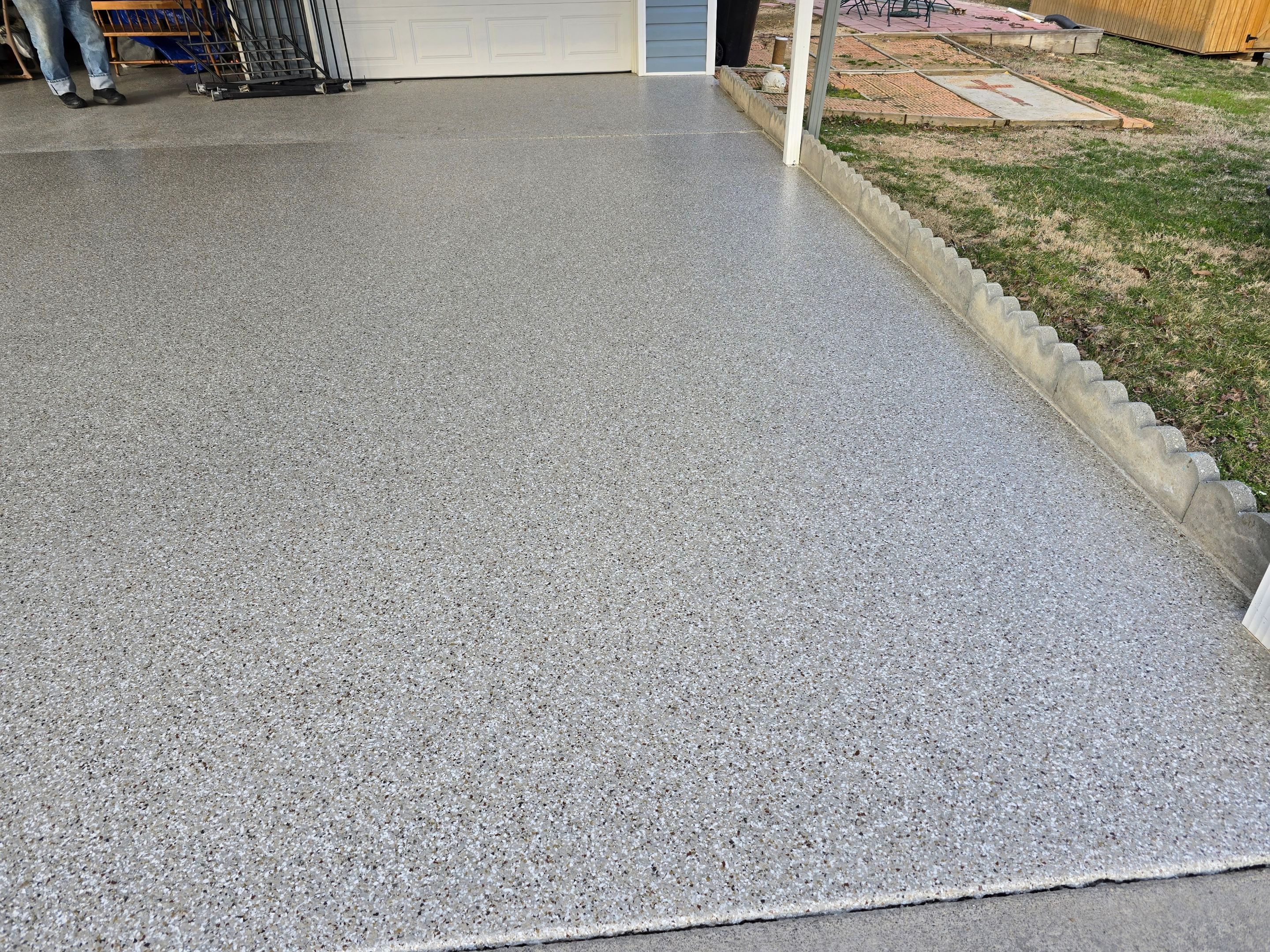 Garage & Patio Transformation Using Creekbed by Elite Floor Solutions