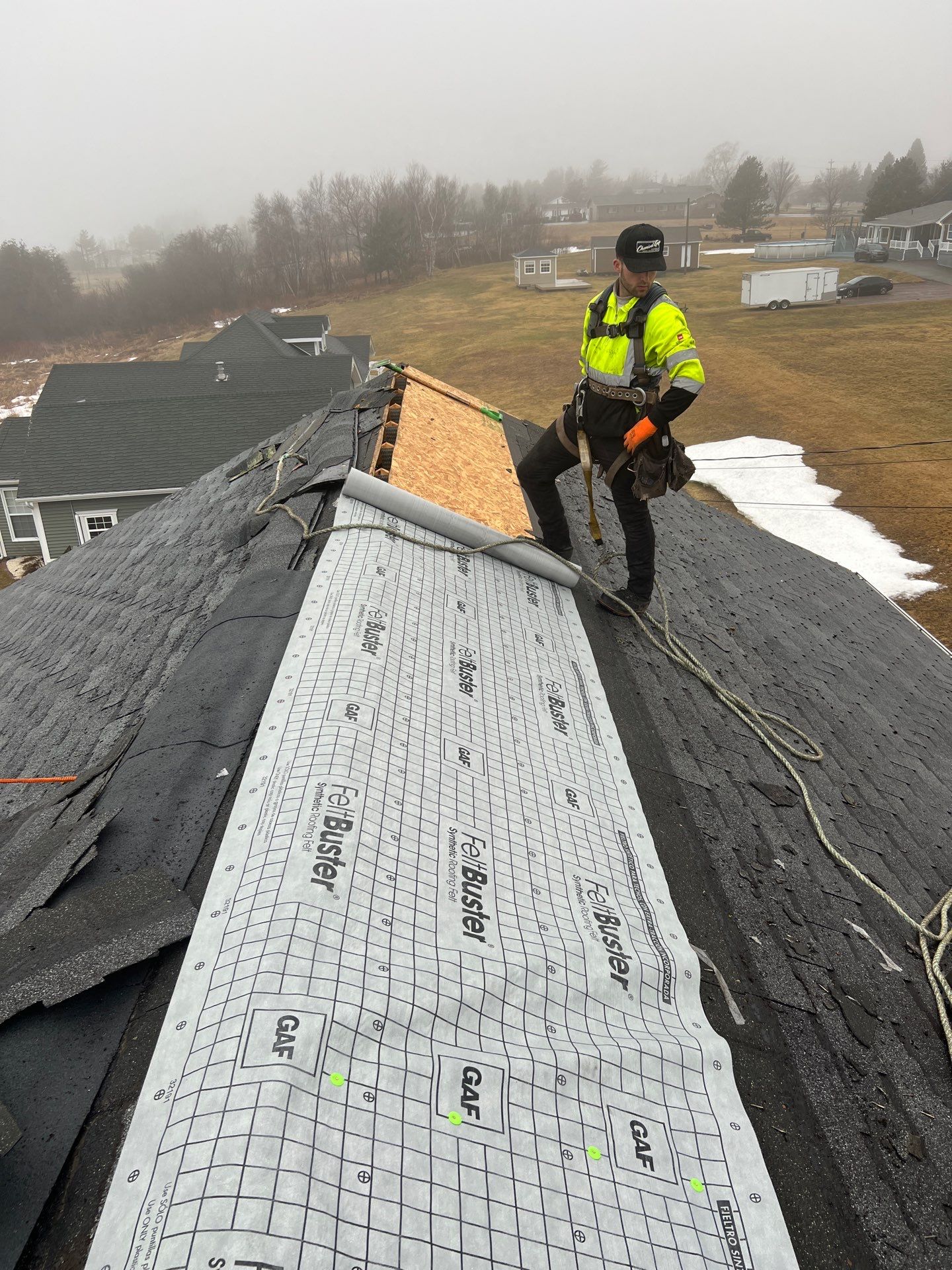 Residential Roofing Installation using GAF Timberline HDZ Shingles by Artisan Roofing & Home Improvements Inc.