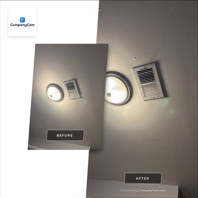 Flush Mount Light Fixture and Ceiling Vent Upgrade in Denver