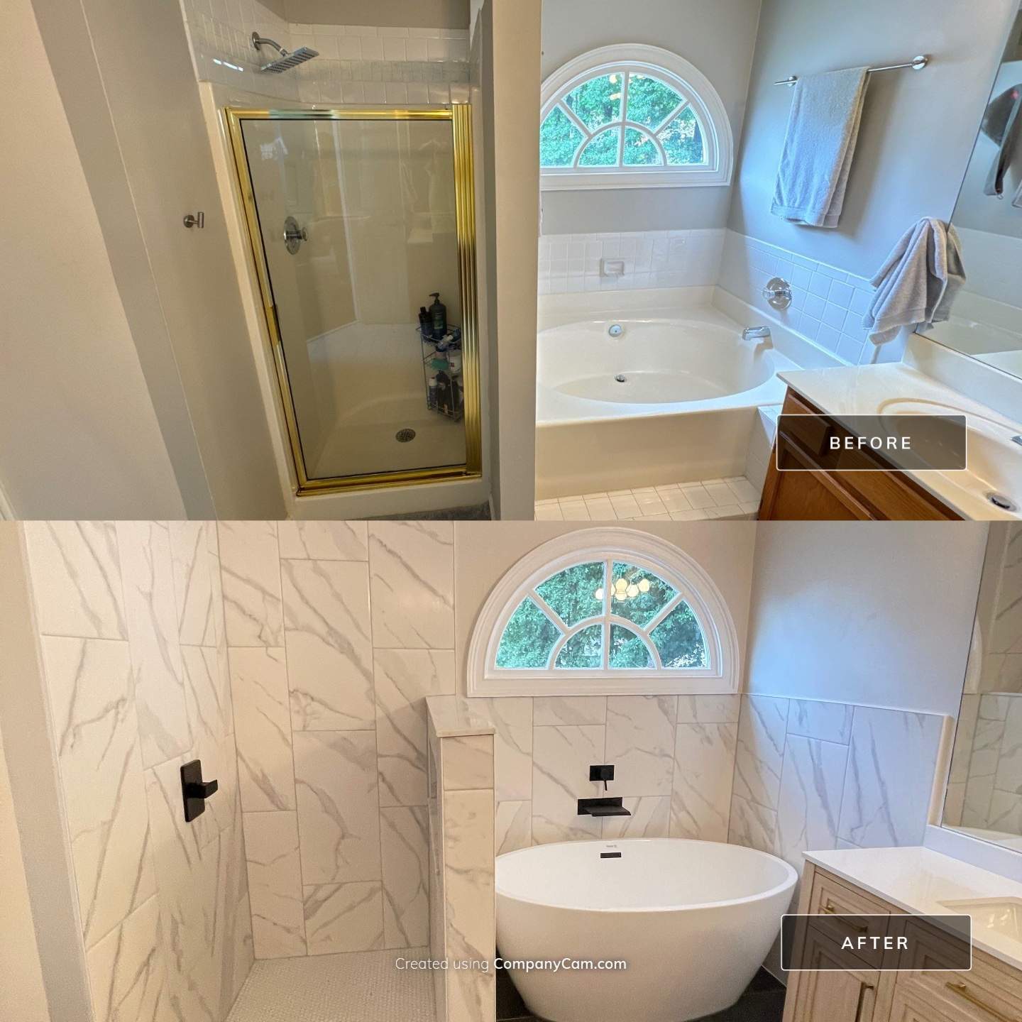 Master bathroom renovation by Prudencio