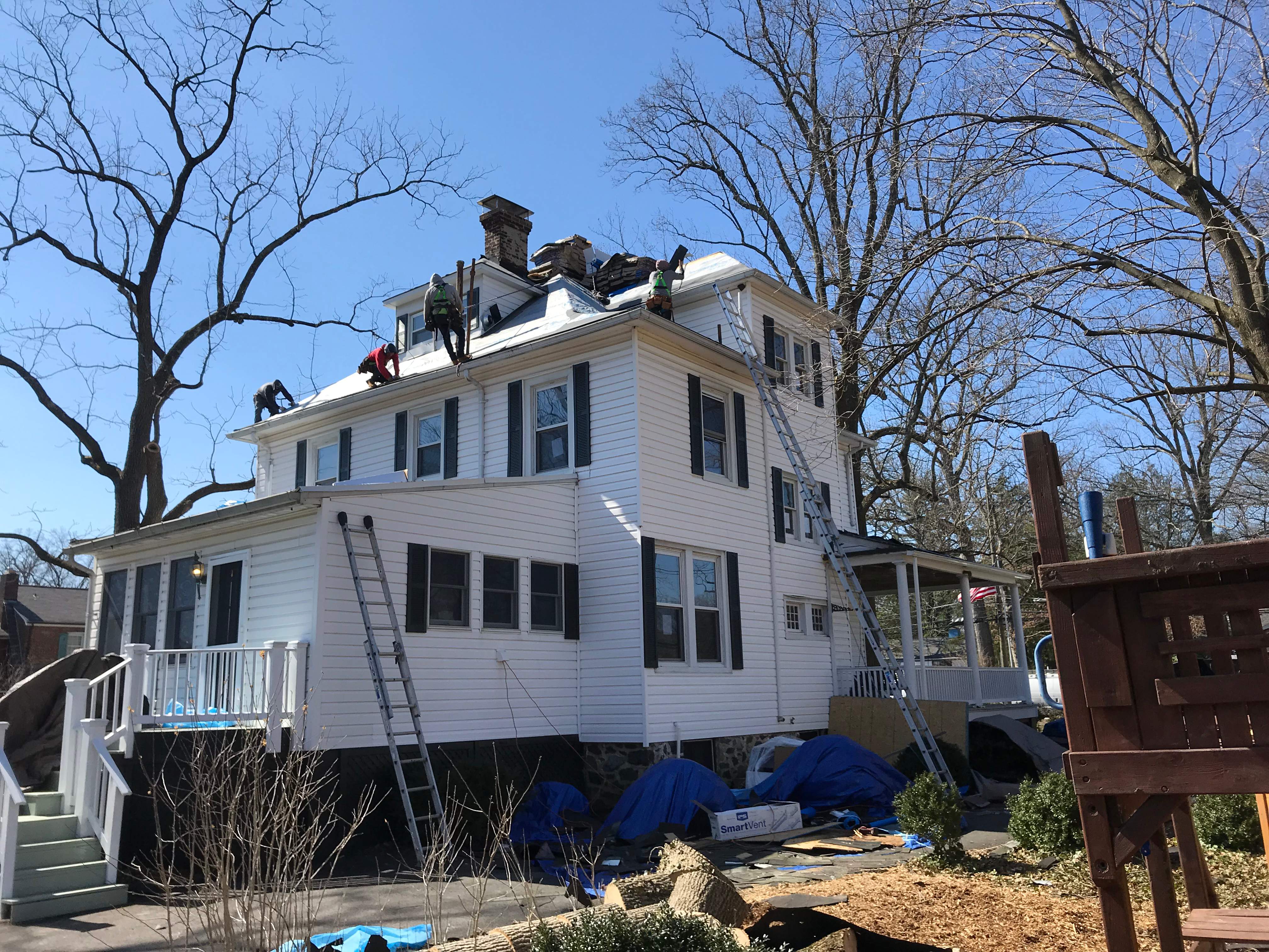 Residential Roofing Installation using Max Def Pewterwood by Alpha Design Services