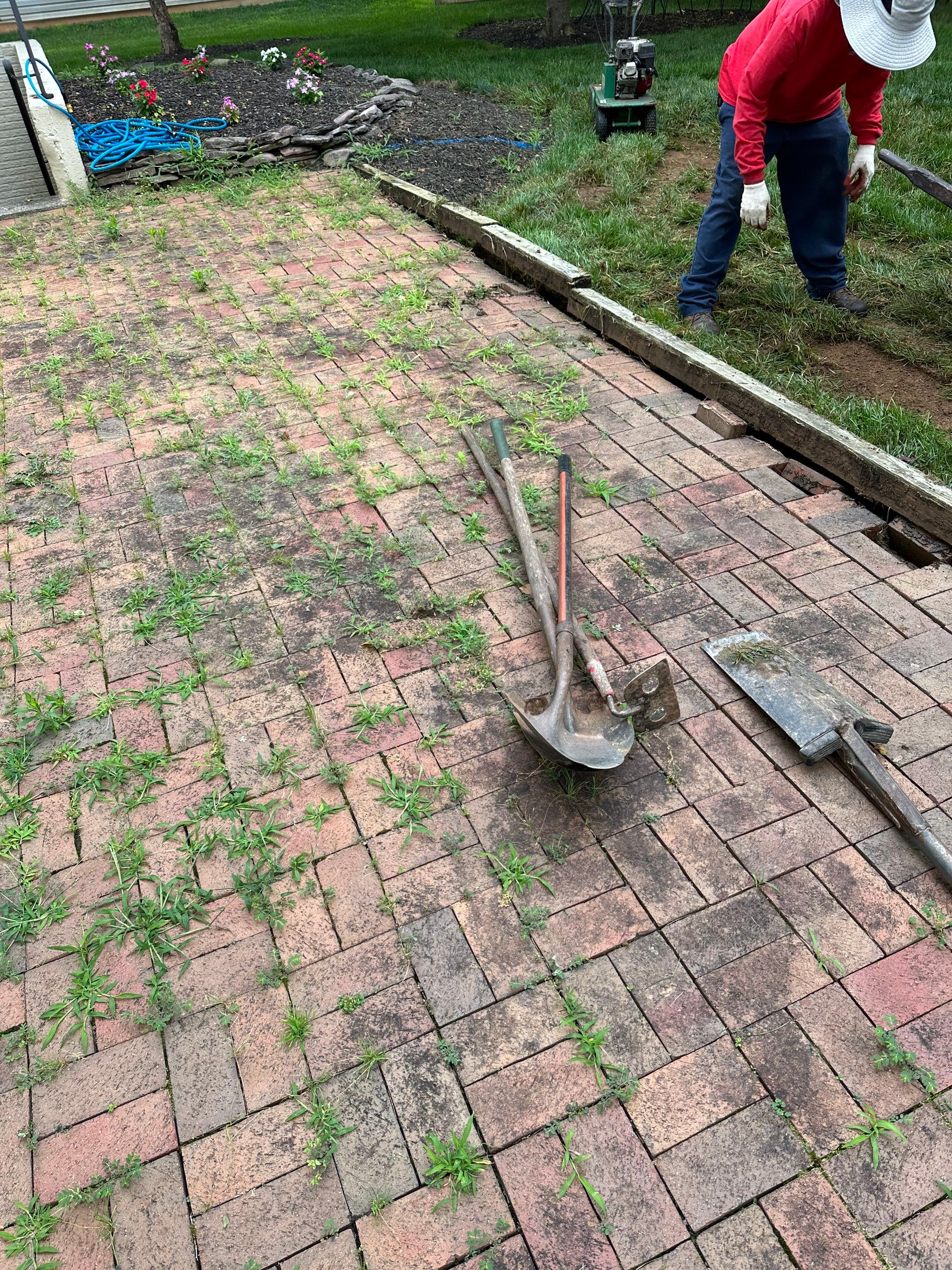 Backyard Transformation using Techo-Bloc Pavers by The Smet Companies, LLC