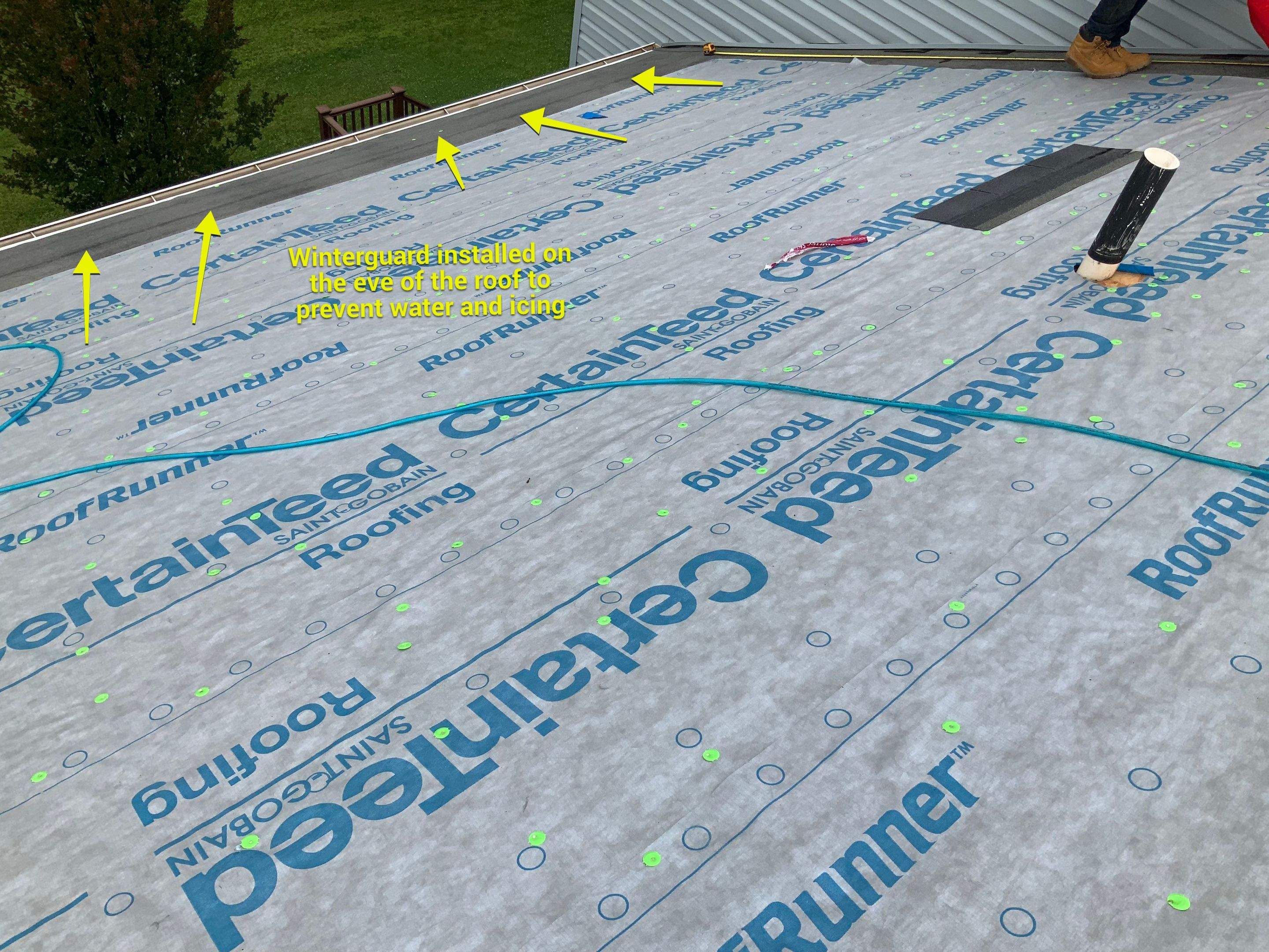 Residential Roofing Installation using XT-25 Color Moire Black by Alpha Design Services