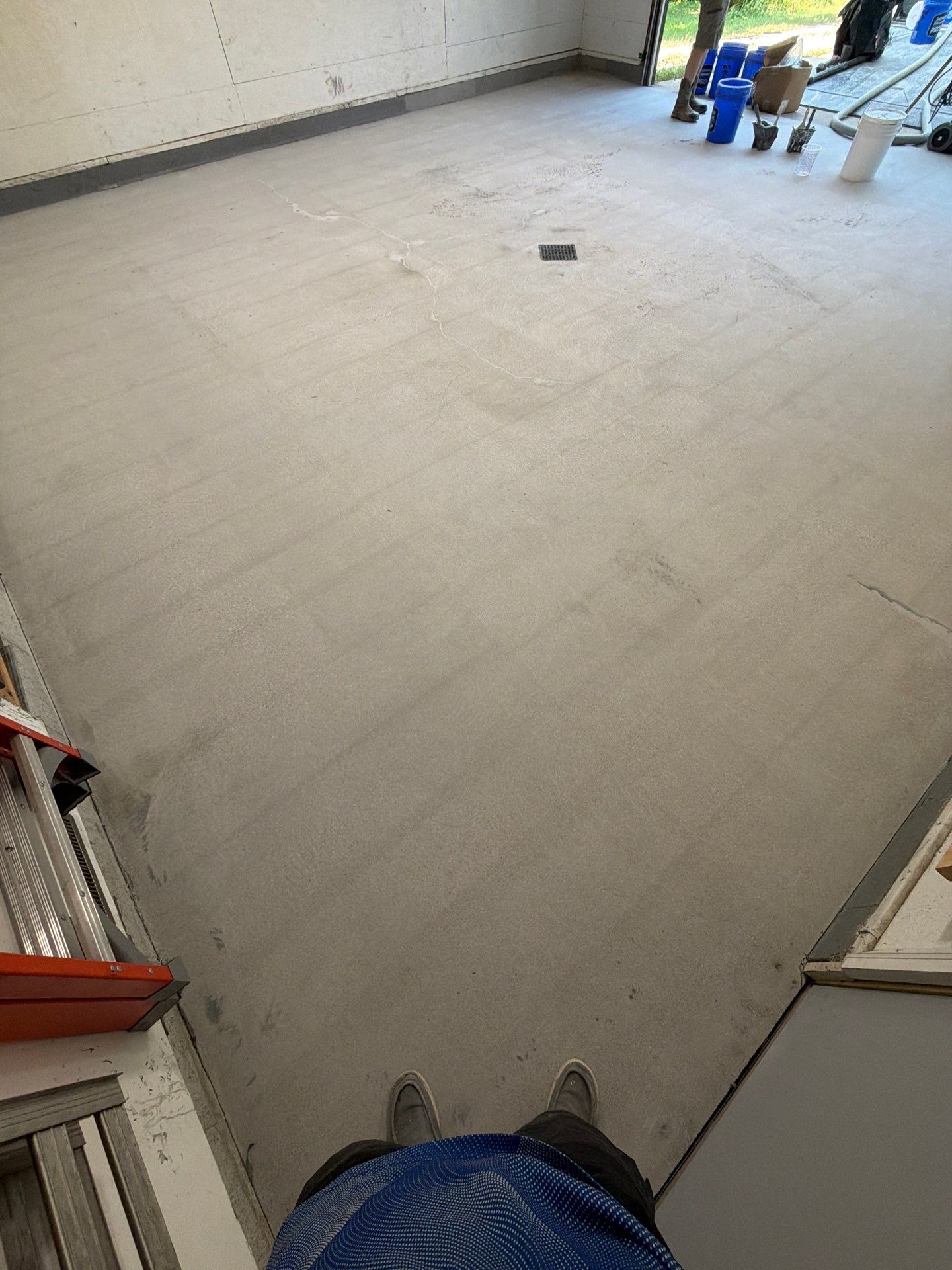 Custom Speckled Epoxy Garage Floor Coating in Fruitport, Michigan by Gordon Painting