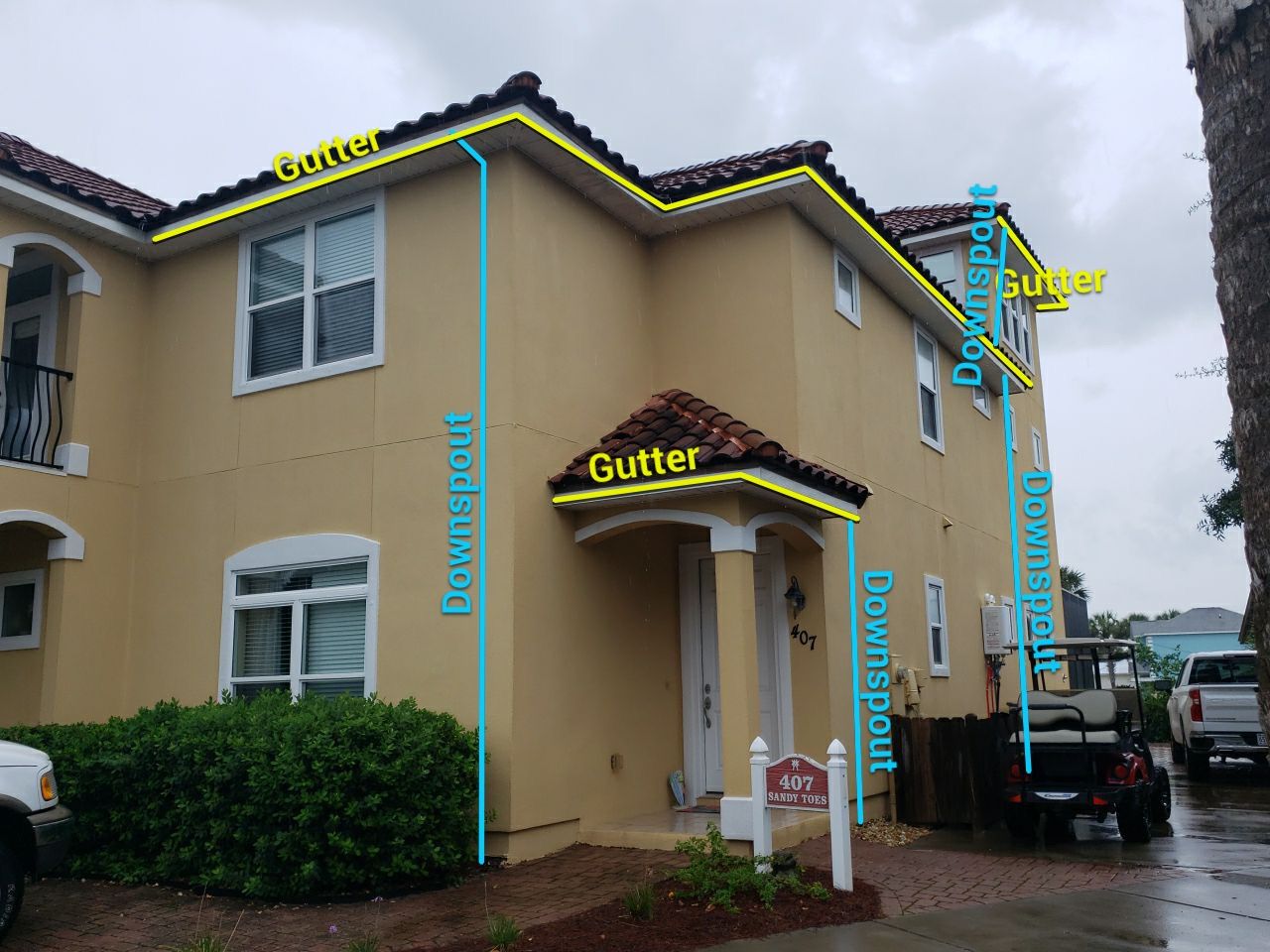 Three-Story Home Gutter Installation using K-Style Seamless Gutters by Gutter Professors
