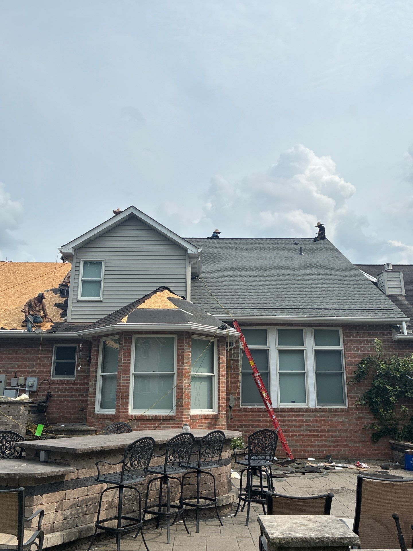 Full Roofing Replacement and Gray Shake Hardie Siding Installation in Butler by Cousins Roofing Siding & Decks