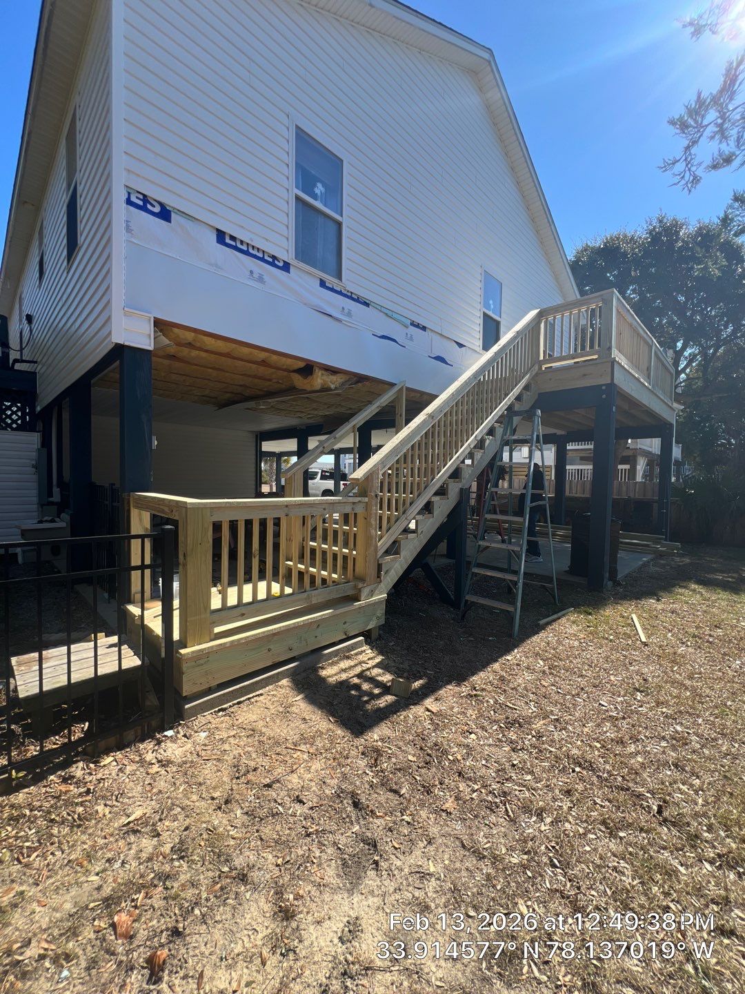 New Handrails & Stair Railings Installation – Oak Island, NC by RGR Construction and Roofing, LLC
