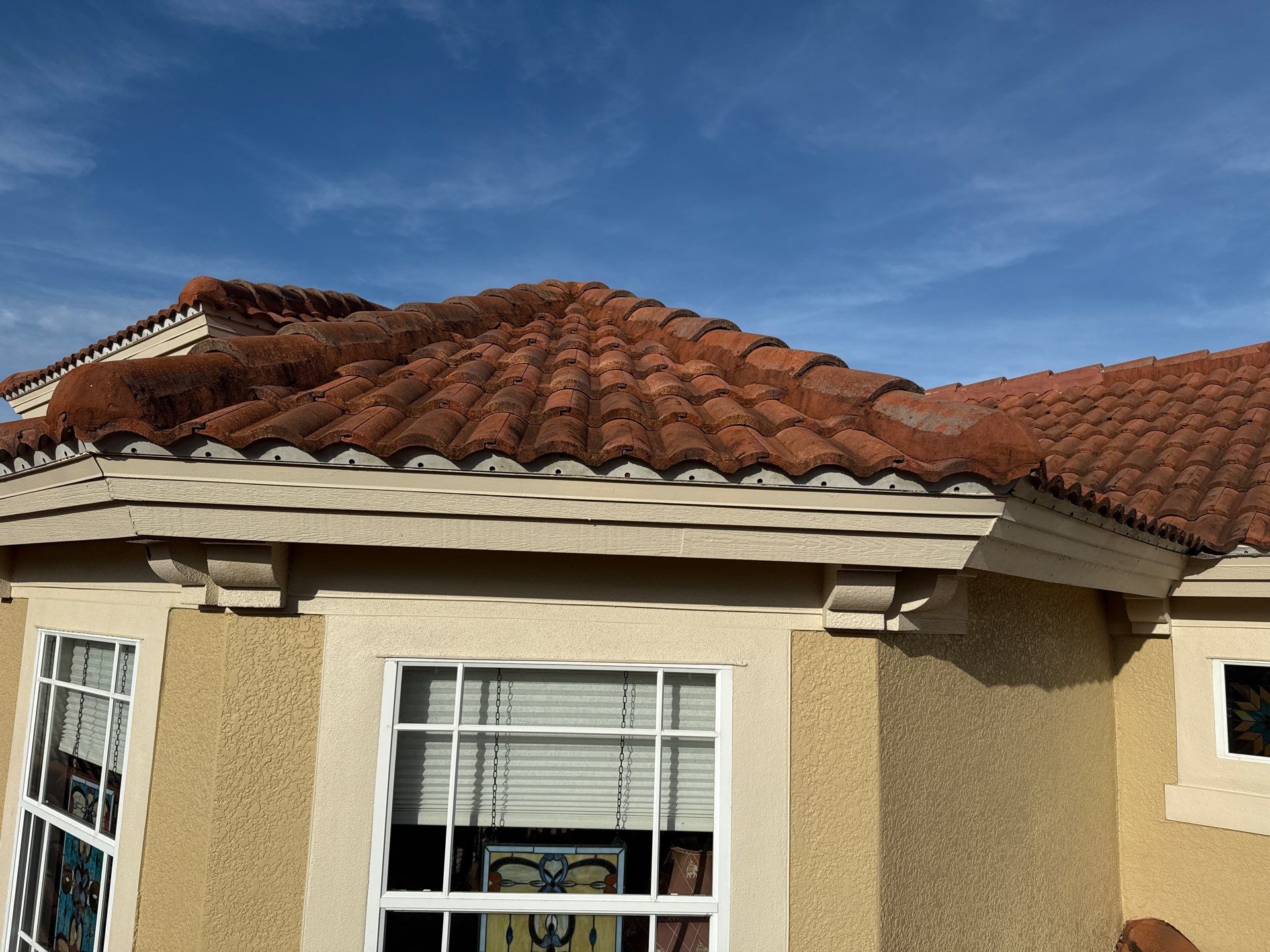 Soft Wash Tile Roof Cleaning in Sonoma Community, Sarasota, FL by Sunshine AquaWash