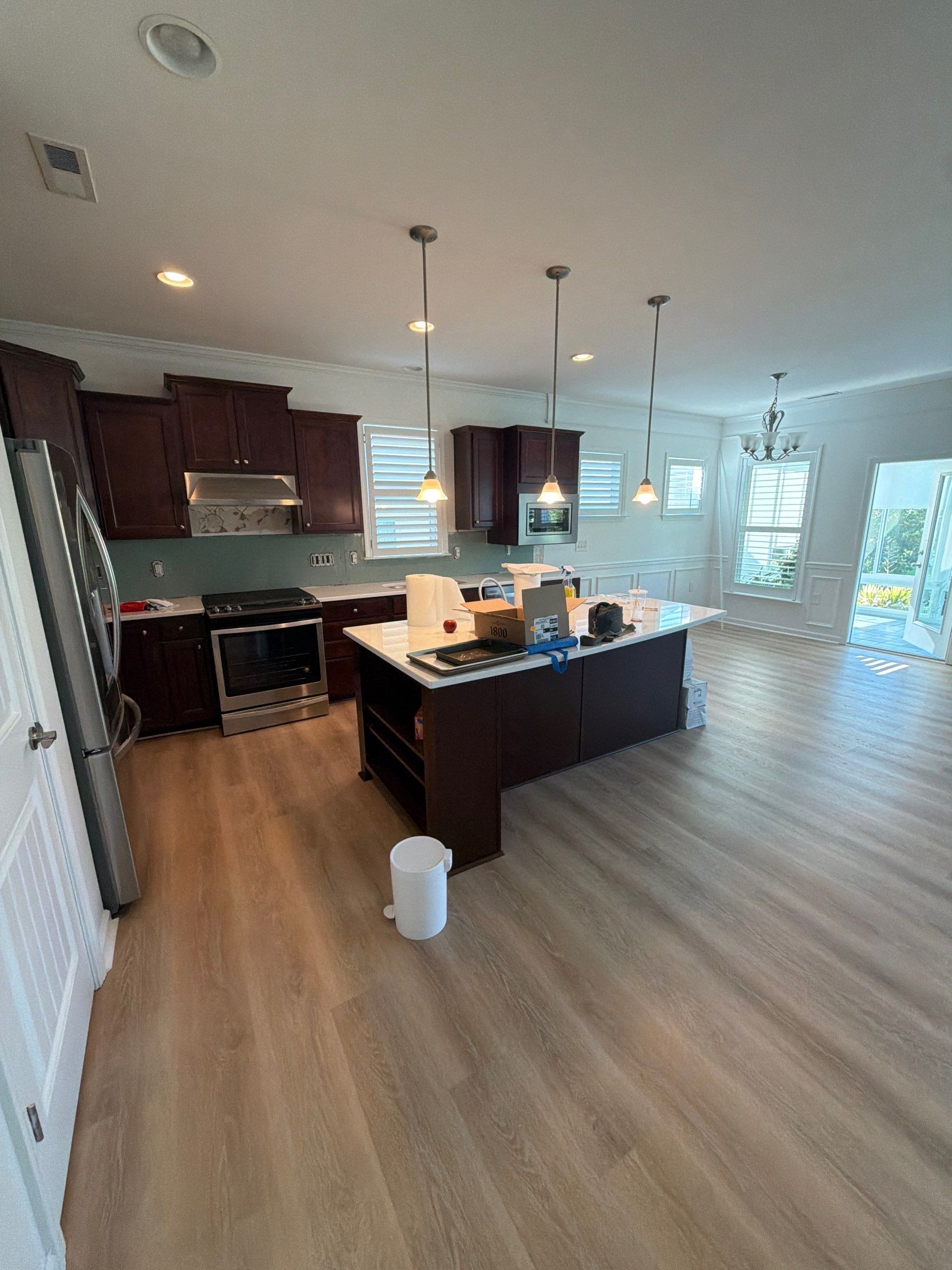 Luxury Vinyl Plank Flooring Installation and Interior Refresh in Durham by Billy Weatherspoon Contractor
