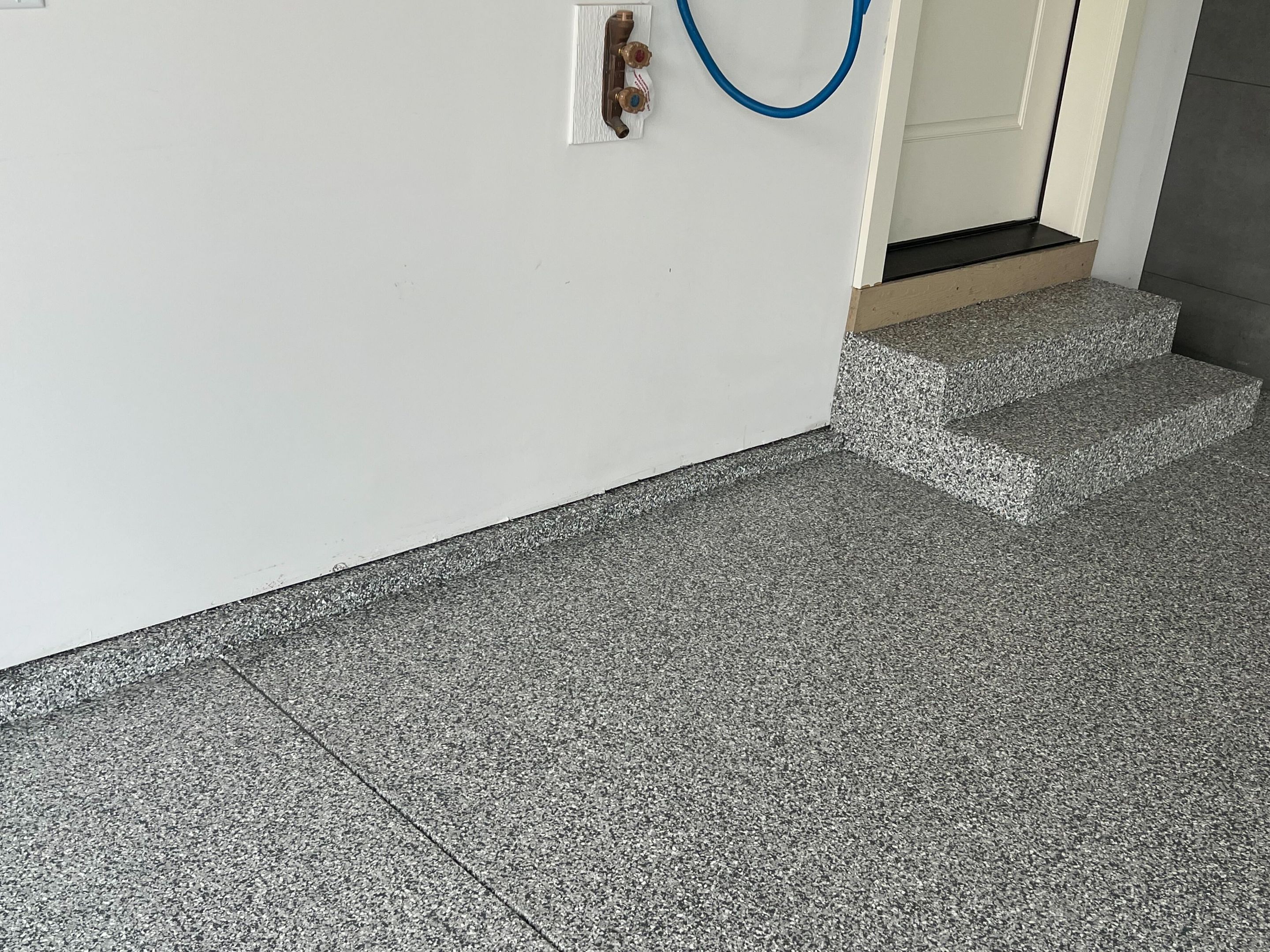 Garage Transformation using Slate Stone by Croc Coatings, LLC