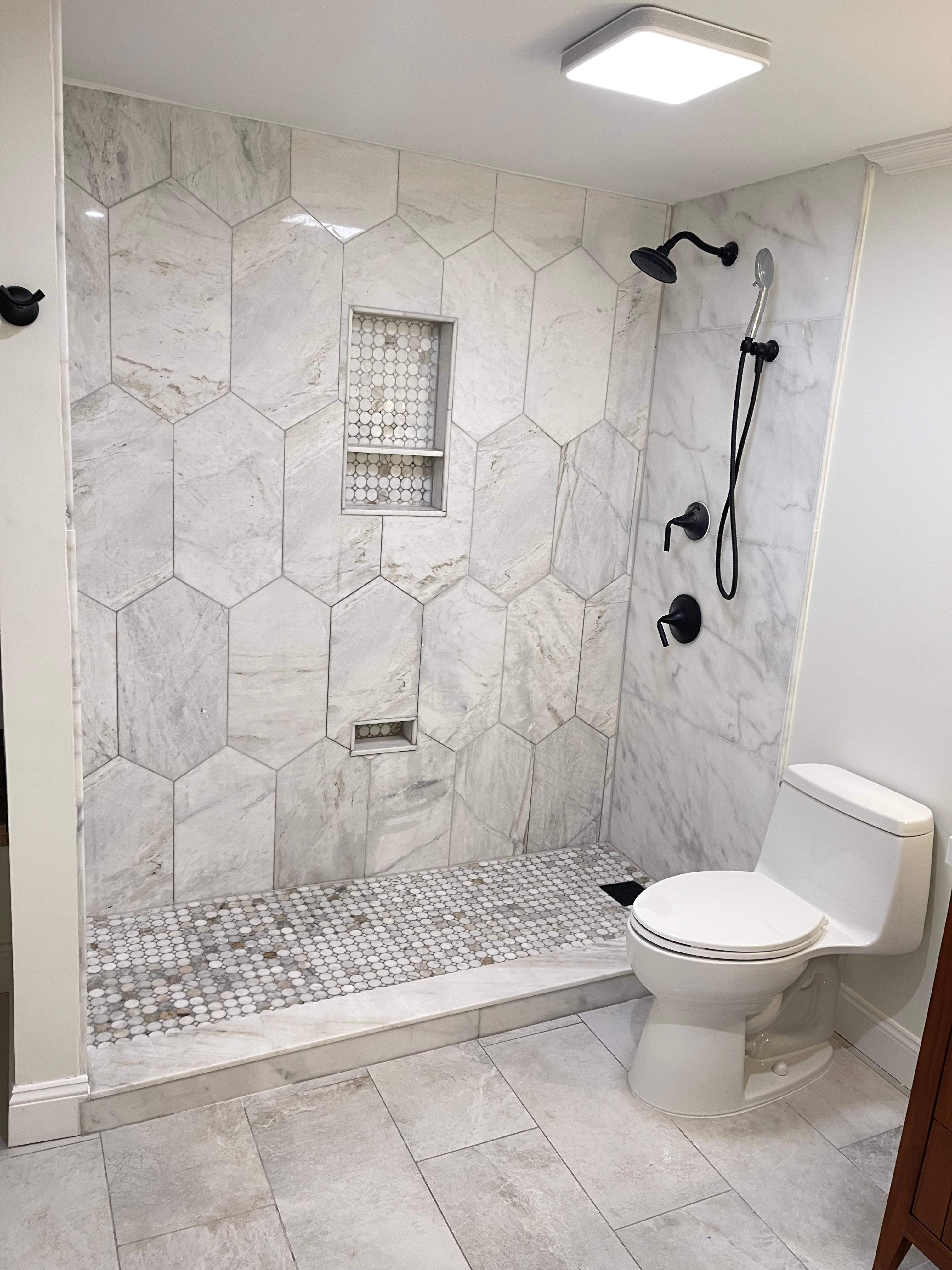 Basement bathroom renovation by Prudencio