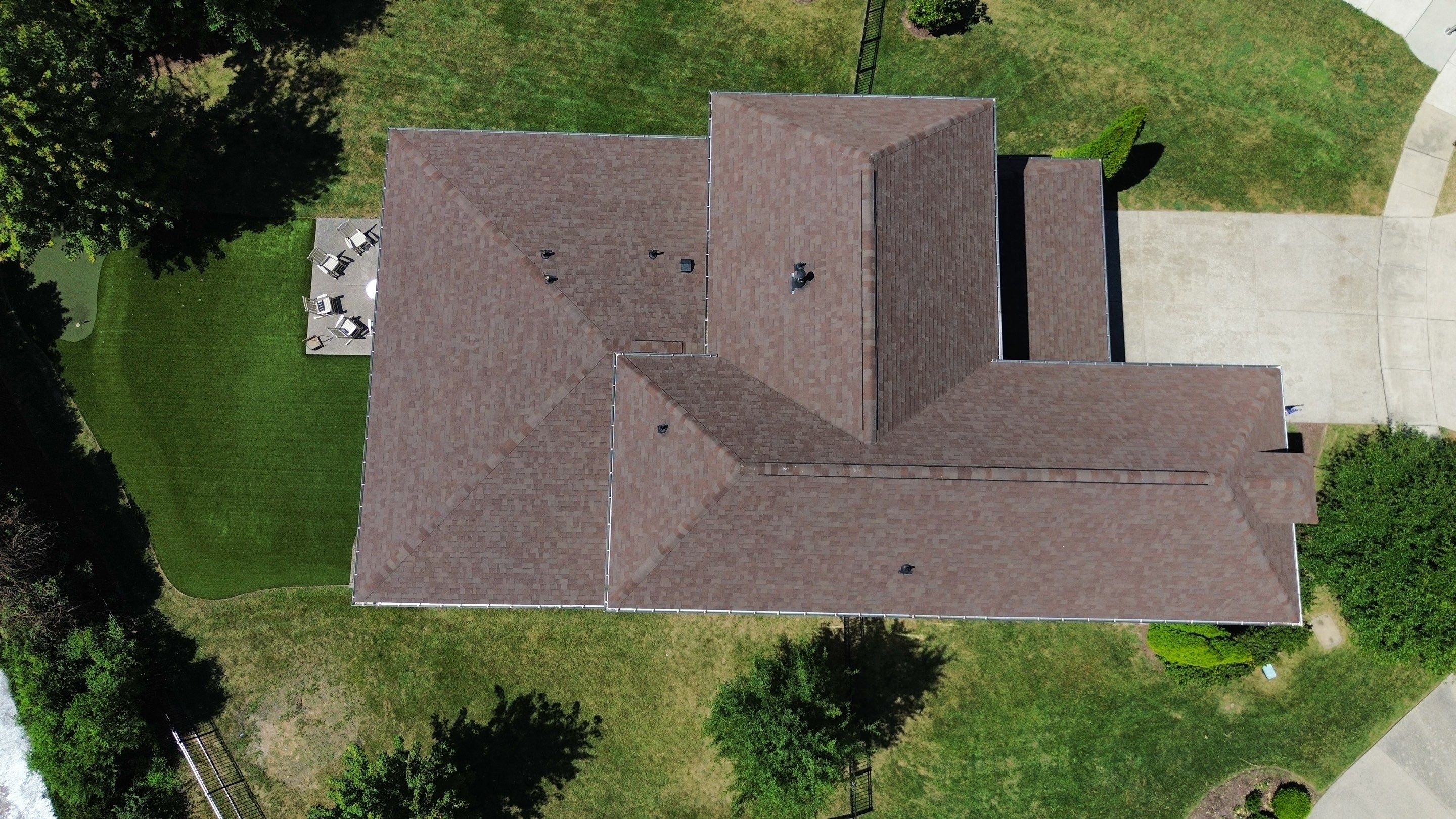Architectural Asphalt Shingle Roof Replacement and Downspout Installation in Franklin by Shinglesmiths Roofing