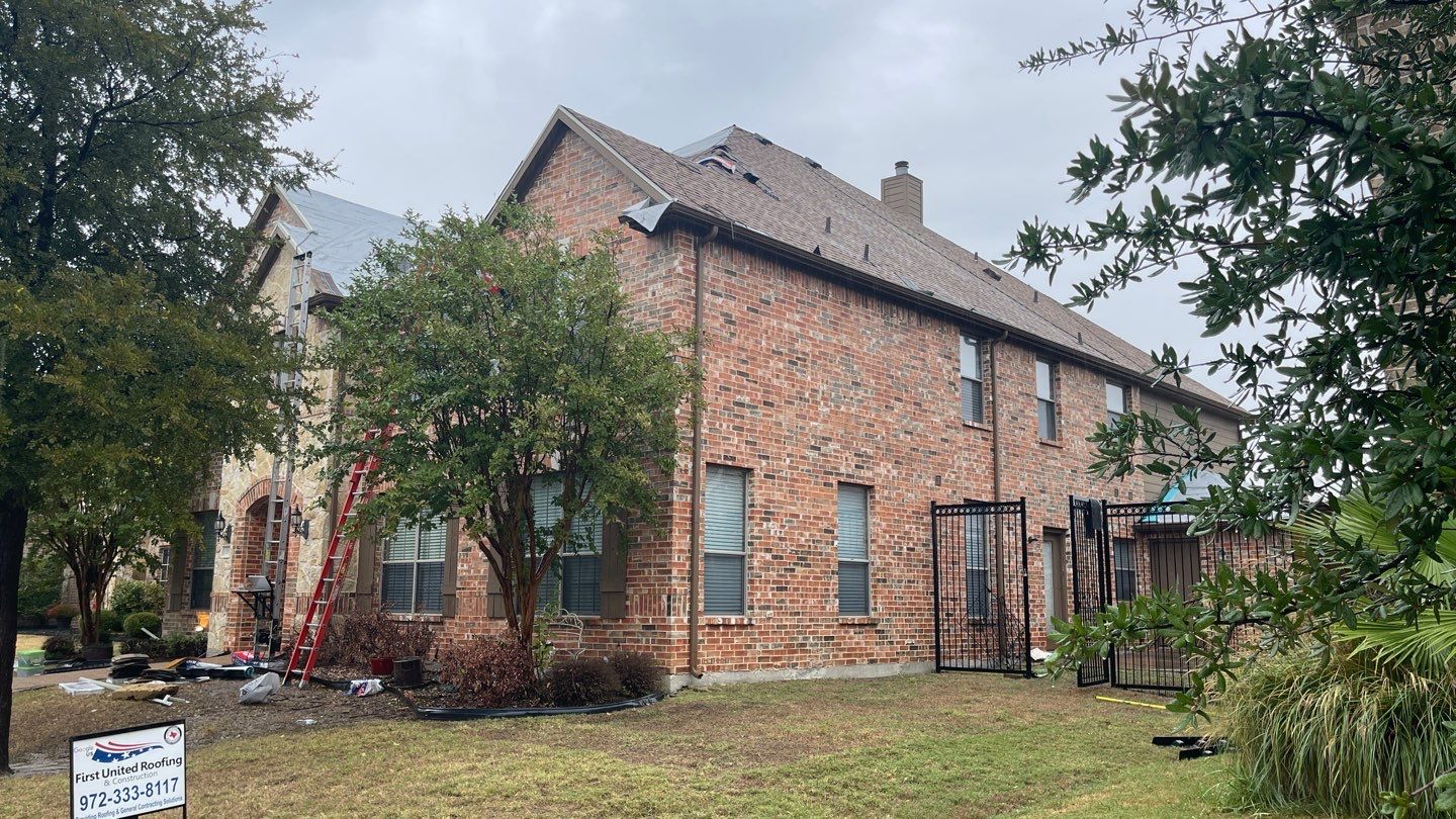 Storm Roof Damage Replacement in Frisco by First United Roofing & Construction