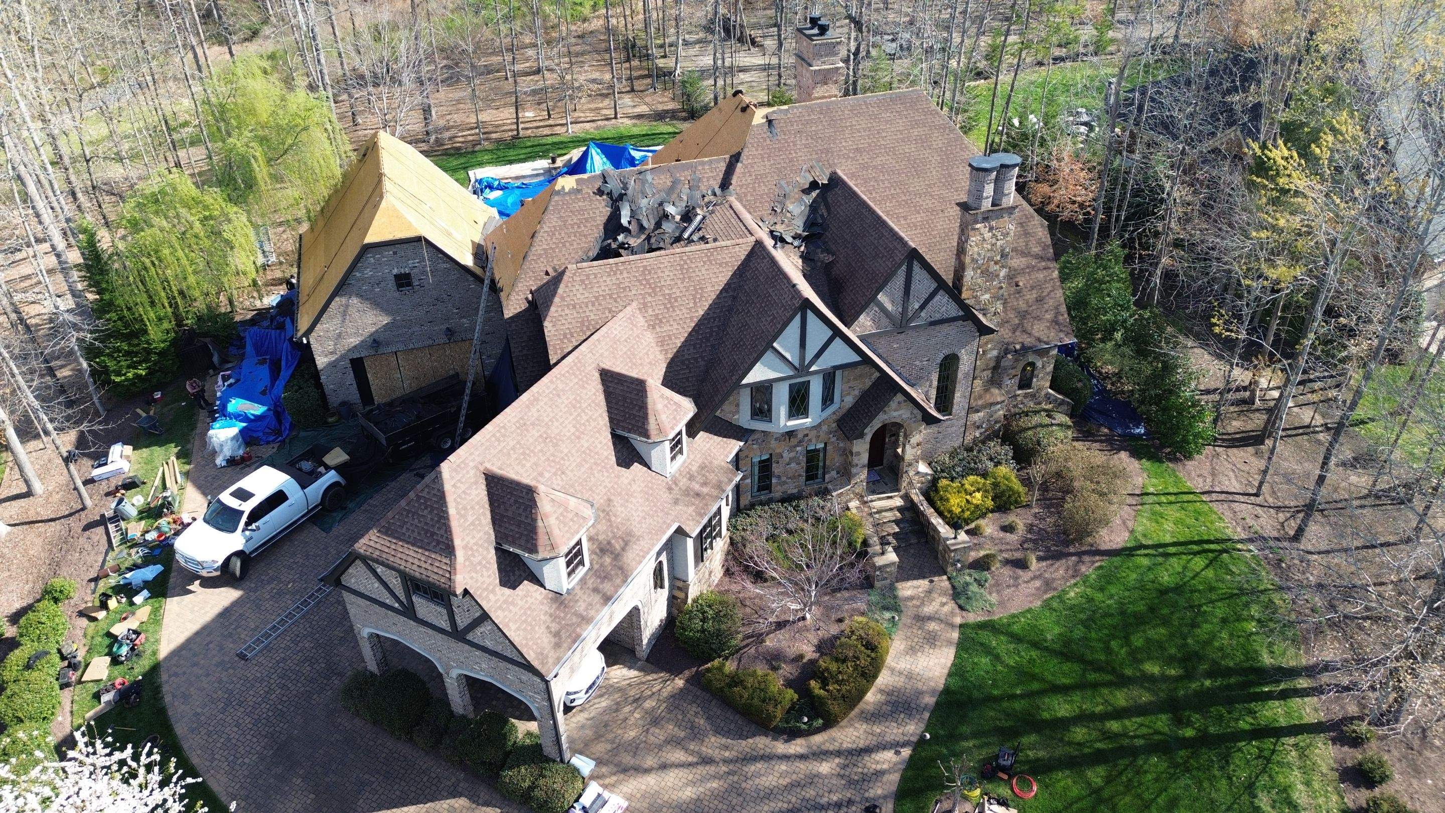 Complete Residential Roof Replacement Featuring Oakridge Architectural Shingles in Weddington by Merritt Roofing LLC