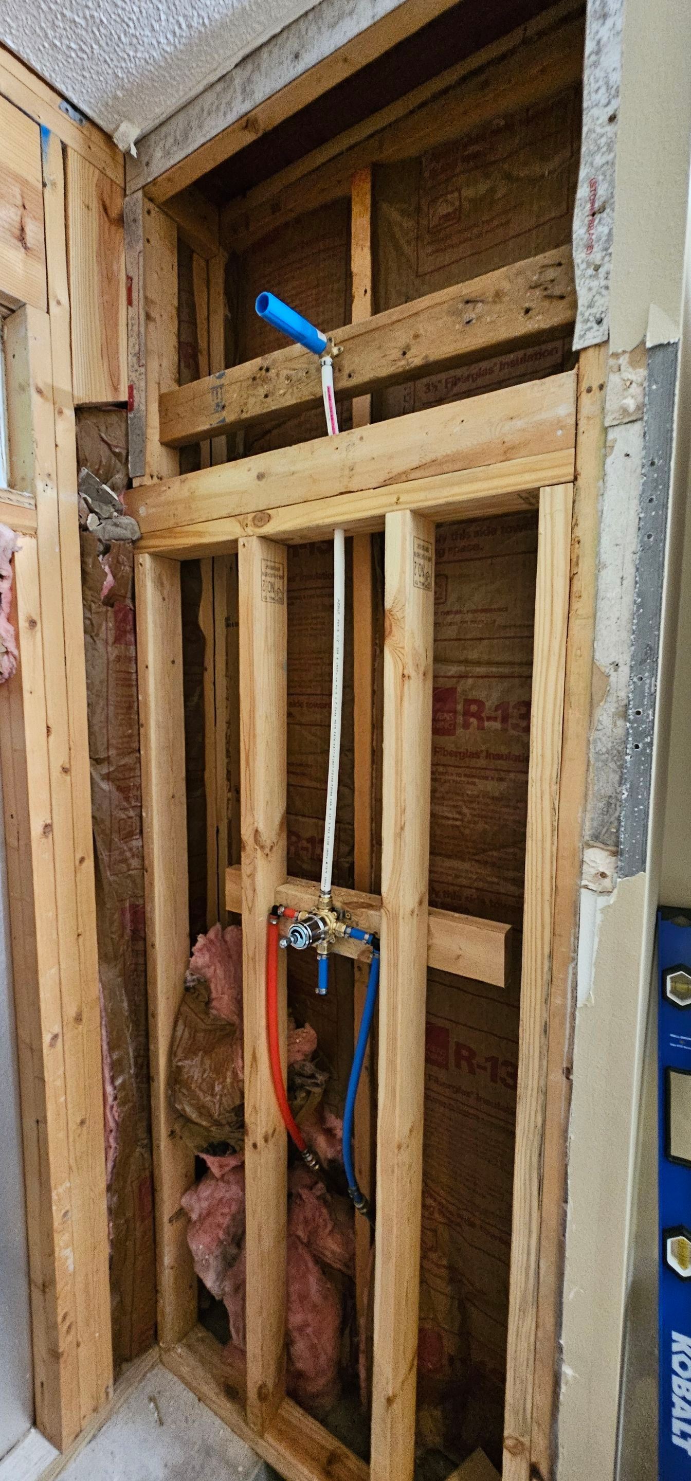 Sentrel Shower with window and ADA chair / ADA grab bar by Academy Construction