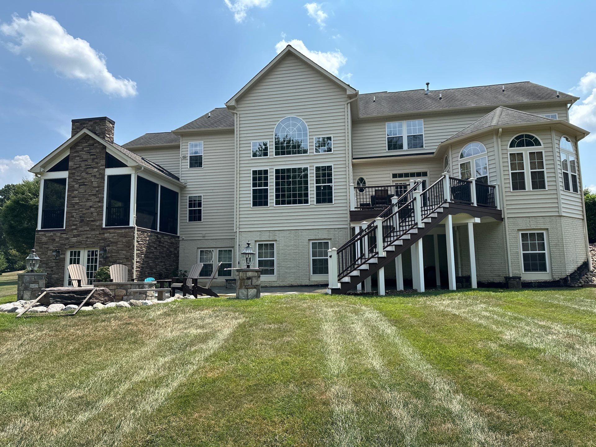 Professional House Washing and Natural Stone Patio Cleaning in Owings Mills by Baltimore Pressure Washers Inc.