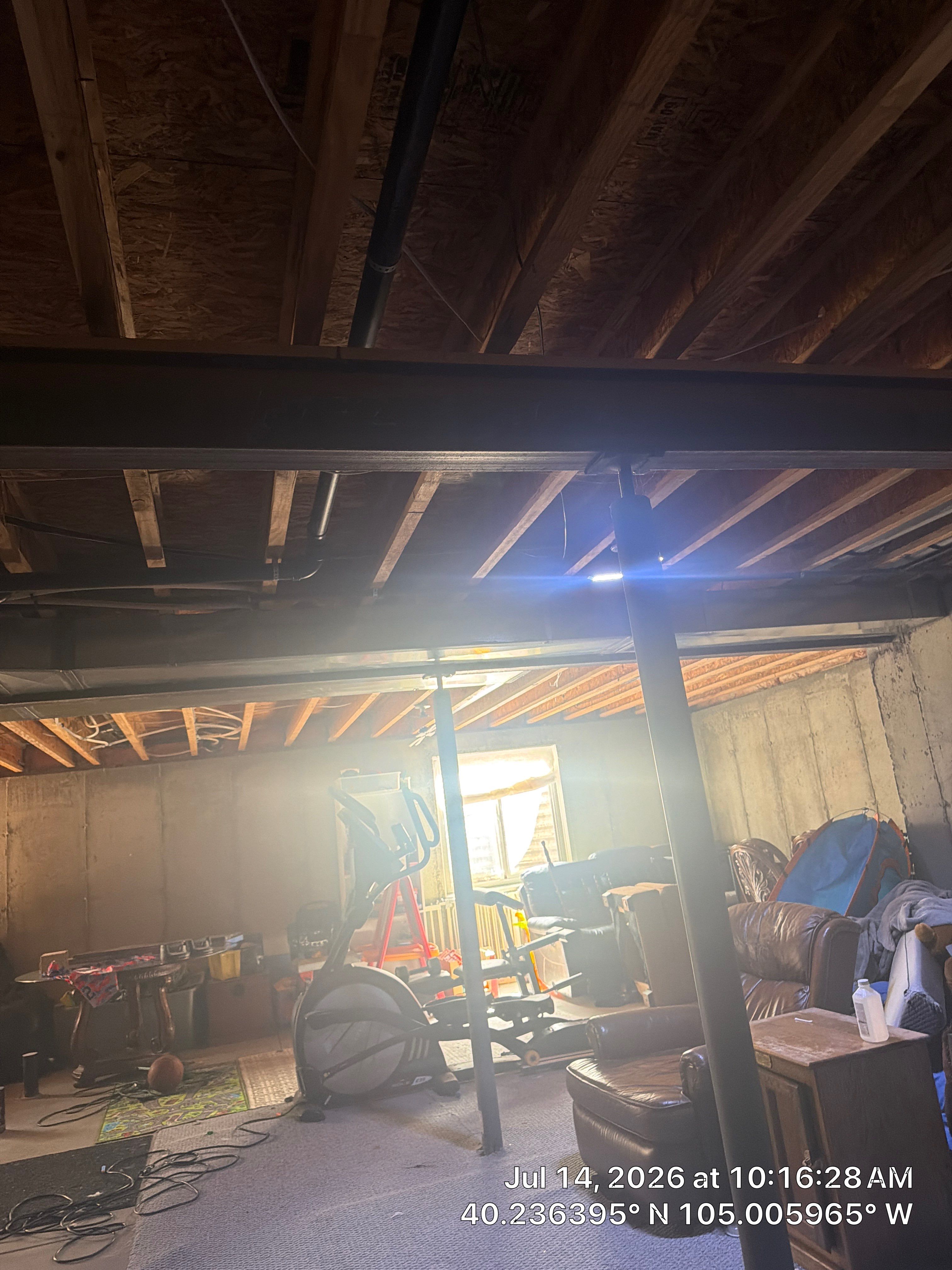 Basement Renovation with Structural Steel and Mechanical Rough-Ins by CompanyCam Sales Demo