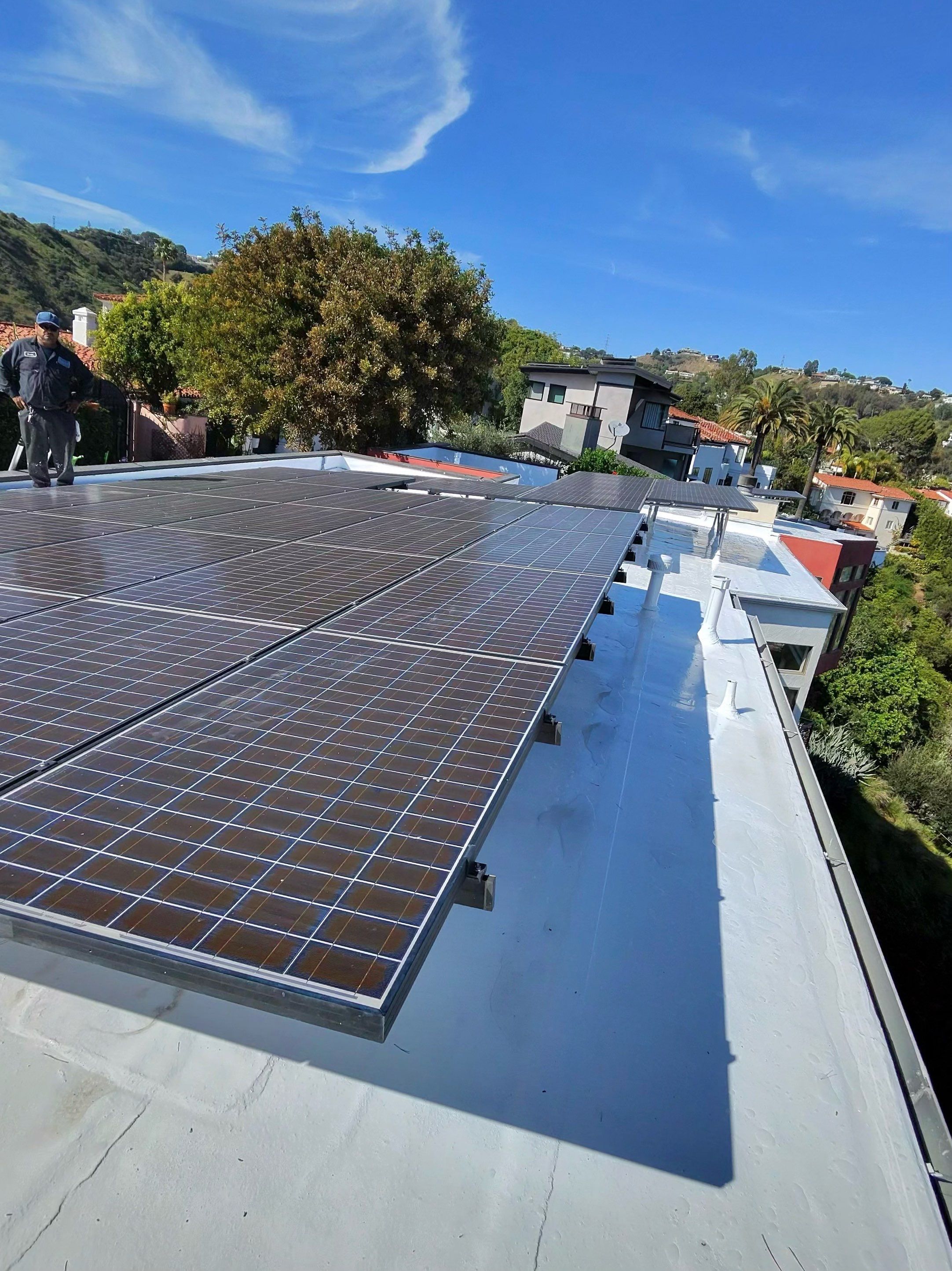 Residential Silicone Coating Project - West Hollywood by Hull Brothers Roofing