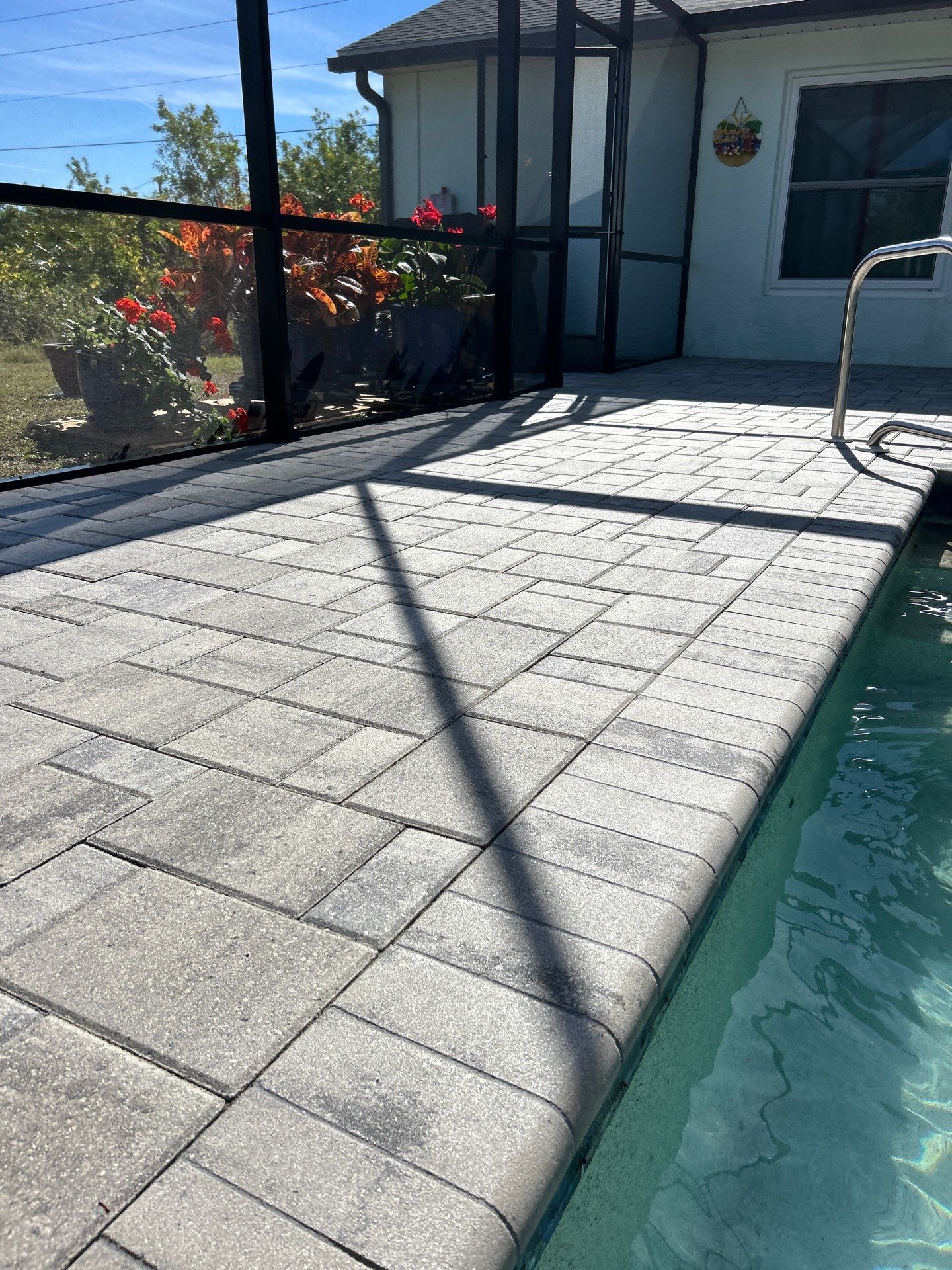 Natural, 2 Coats Gray/White Pavers by Wizard Wash