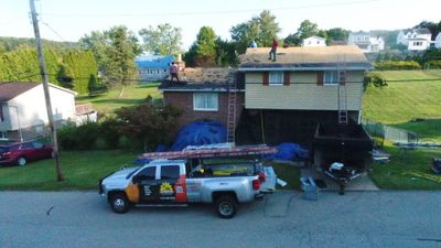 Residential Roofing Installation using GAF HDZ SHINGLES