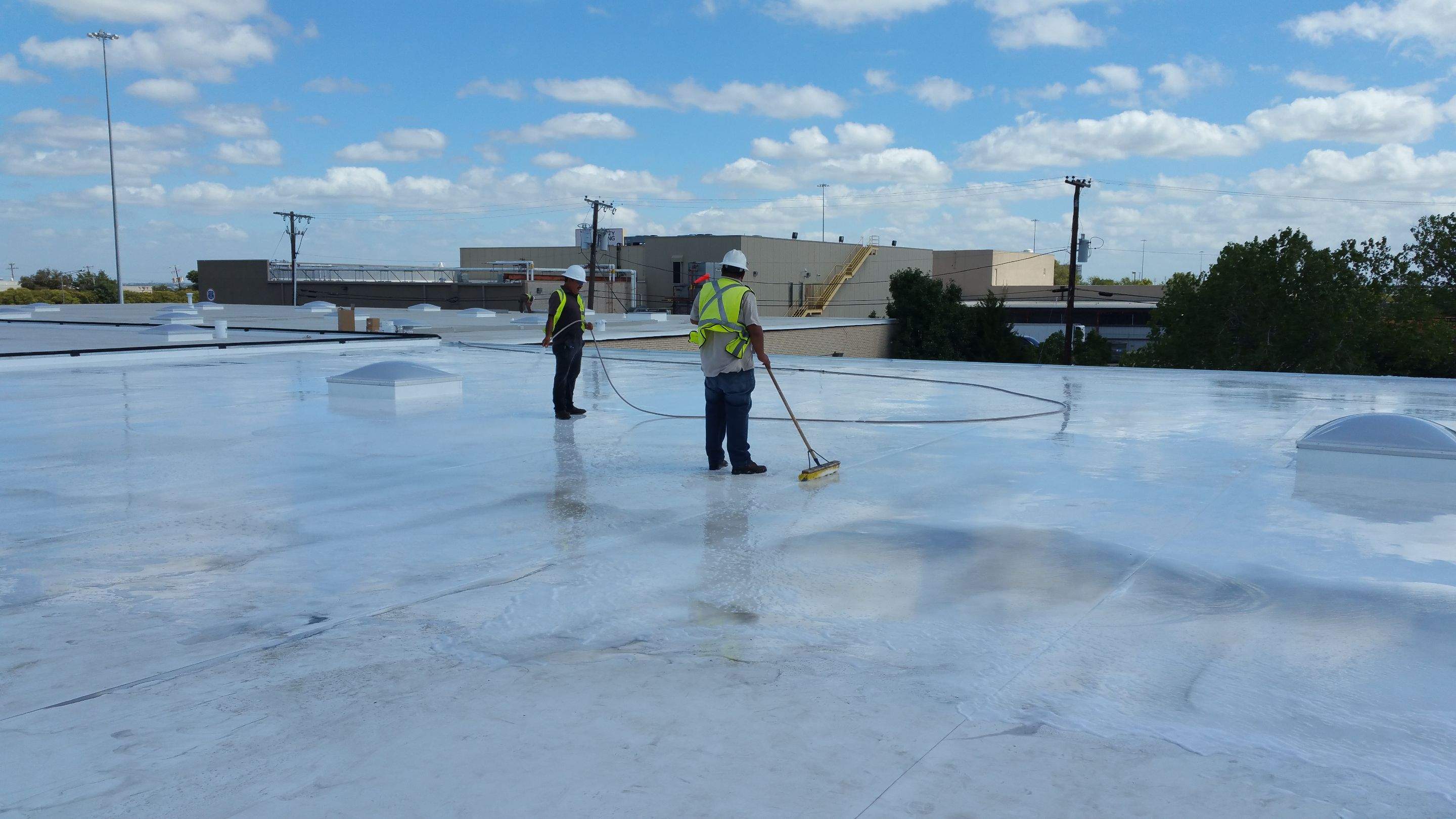 Massive Storm Damage Project - Factory in Arlington by First United Roofing & Construction