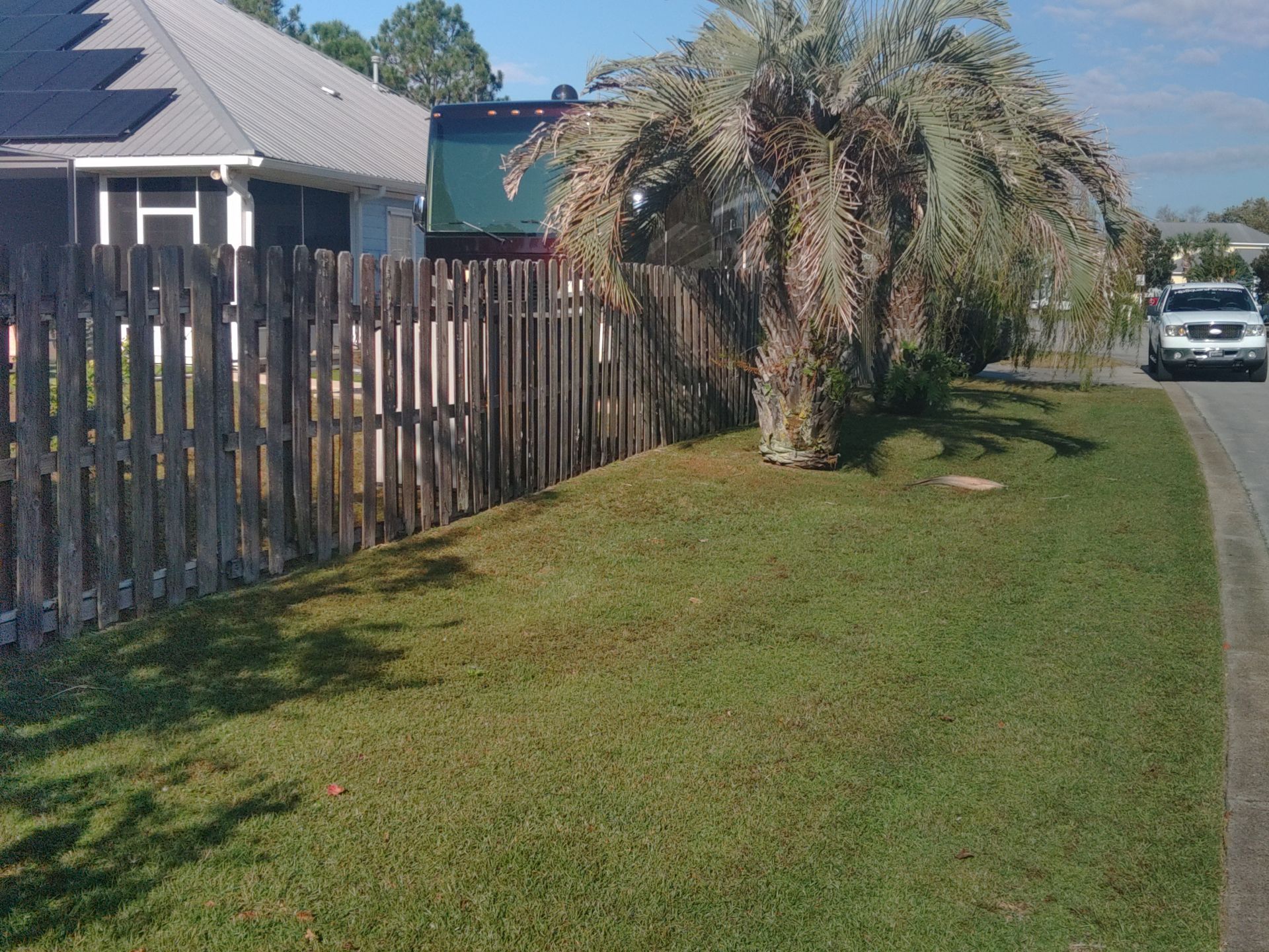 6' WOOD PRIVACY WITH 14' DOUBLE DRIVE GATE using PRESSURE TREATED PINE by Hip Square Fence Inc.