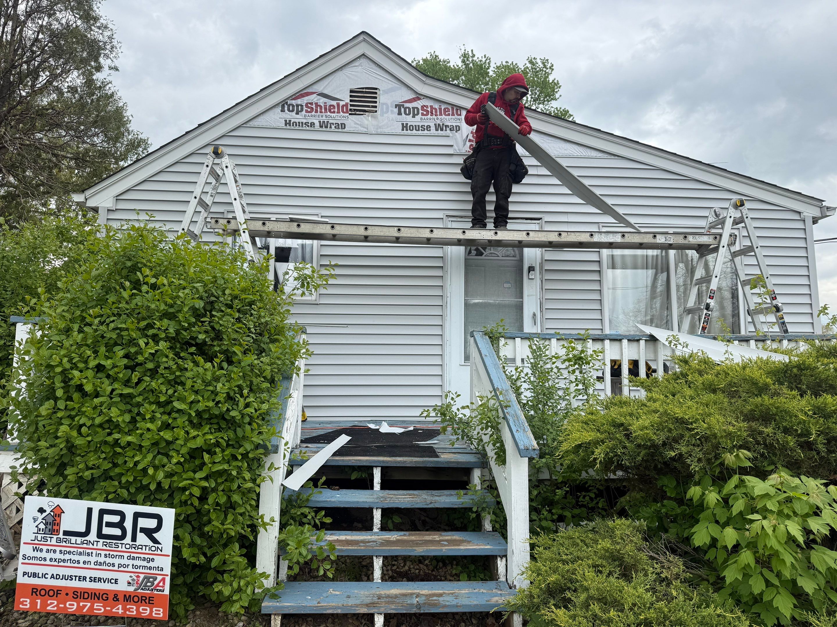 Roof and siding replacement by hail damage by Just Brilliant Restoration JBR