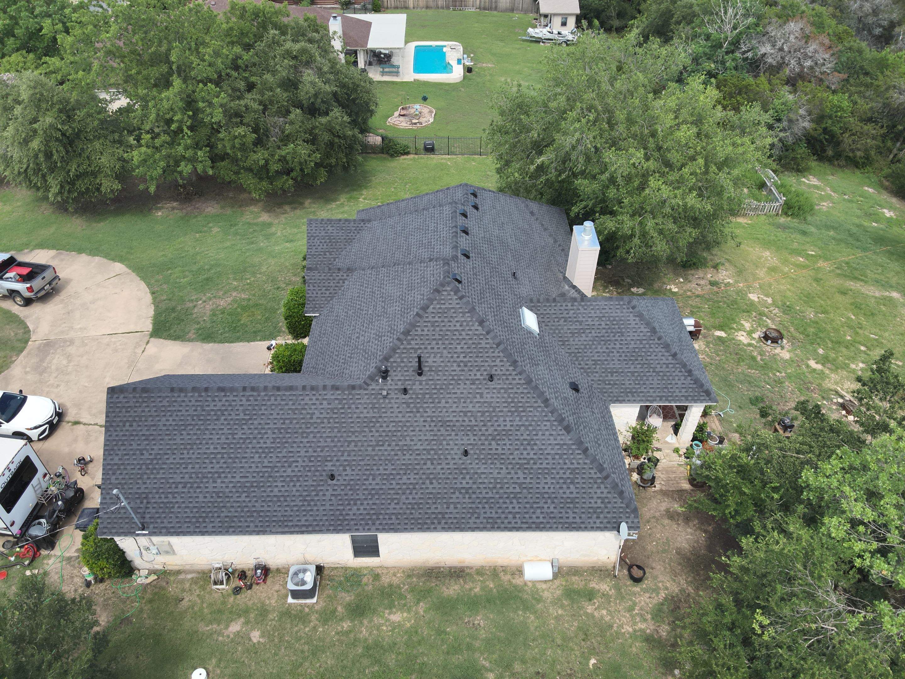Residential Roof Replacement using GAF - HDZ - Charcoal by Action Exteriors Austin