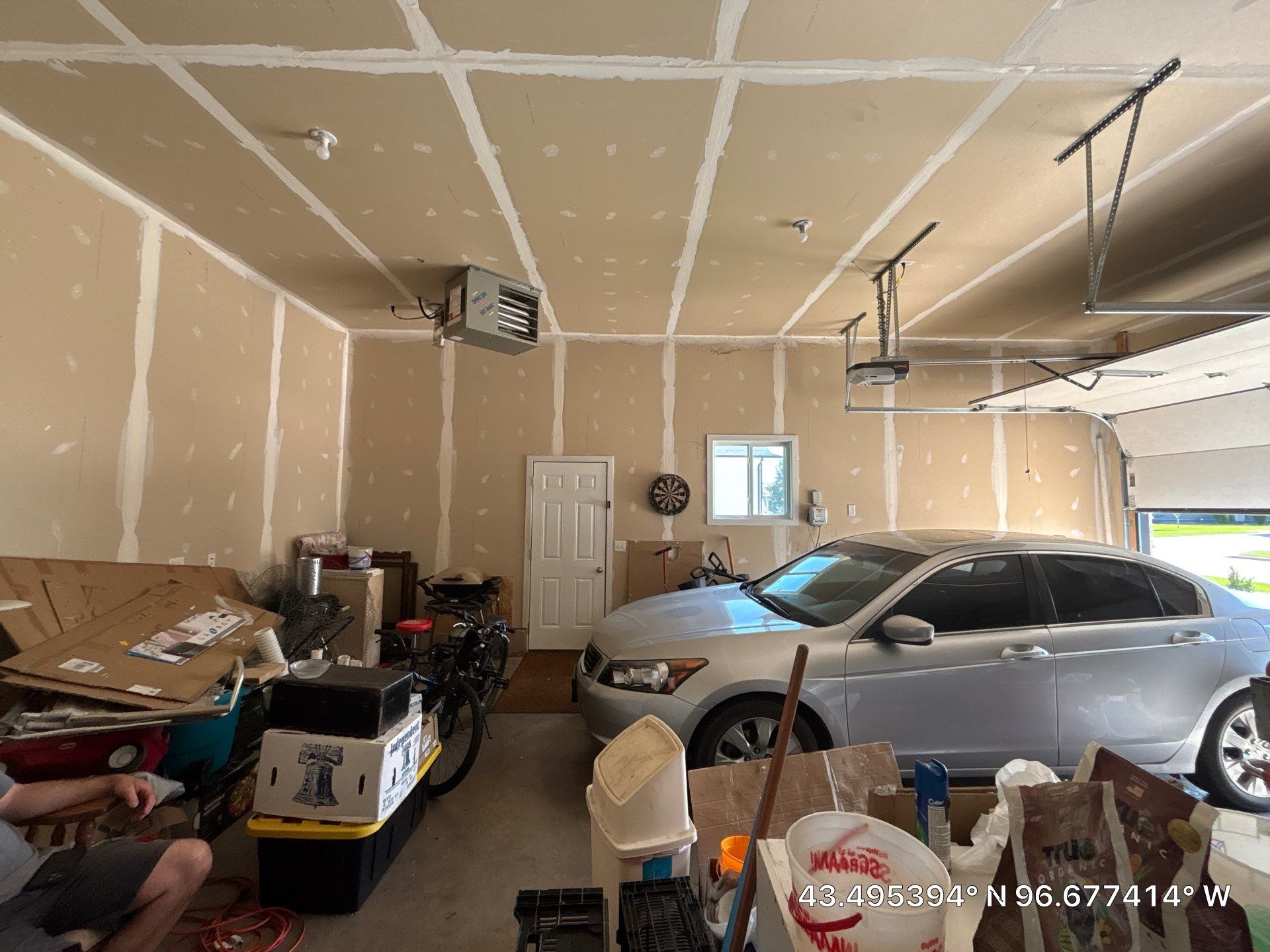 Full Garage Interior Drywall Finishing and Priming in Sioux Falls by Select Painting, Coatings & Garage Cabinets