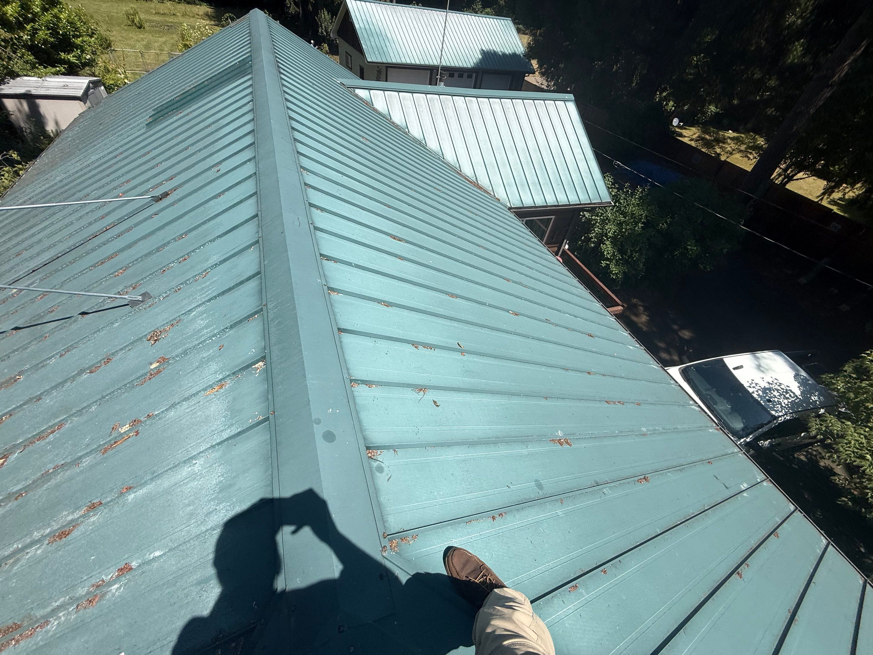 Log Cabin Metal Roof Repair and Skylight Maintenance in Springfield by BEST Roofing & Waterproofing