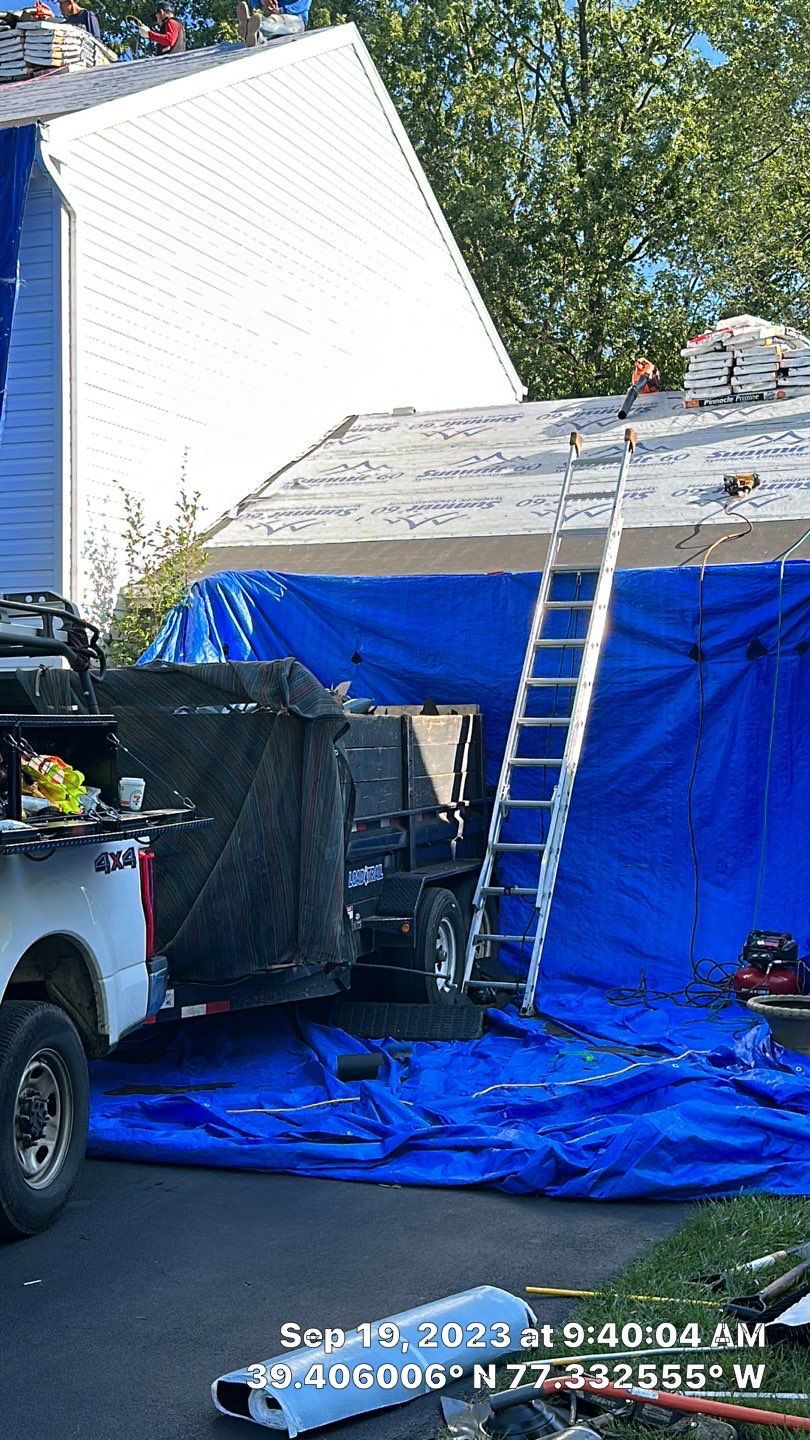 Residential Roofing Installation using Atlas Pinnacle Pristine Pewter Architectural Shingles by Frederick Roof Repair
